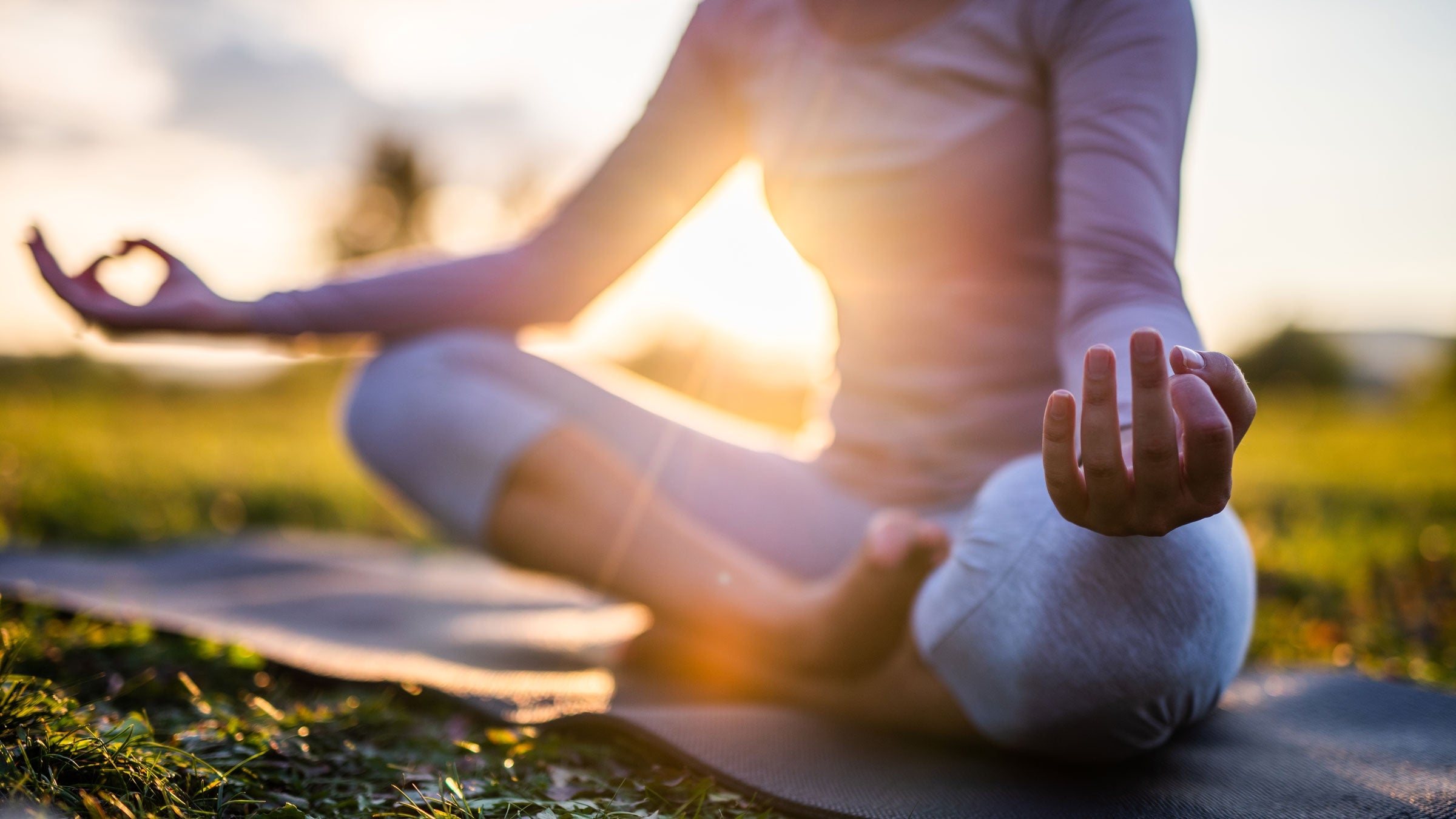Calm person outdoors