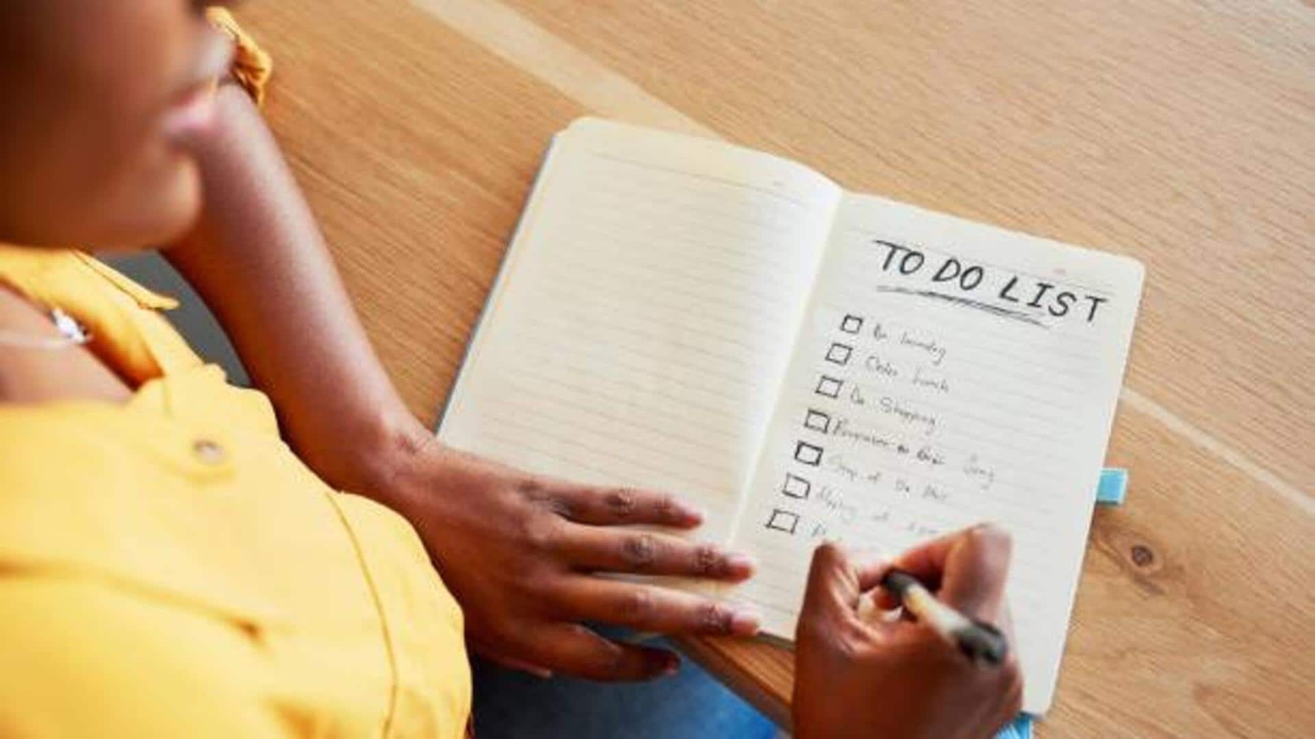 Person writing list