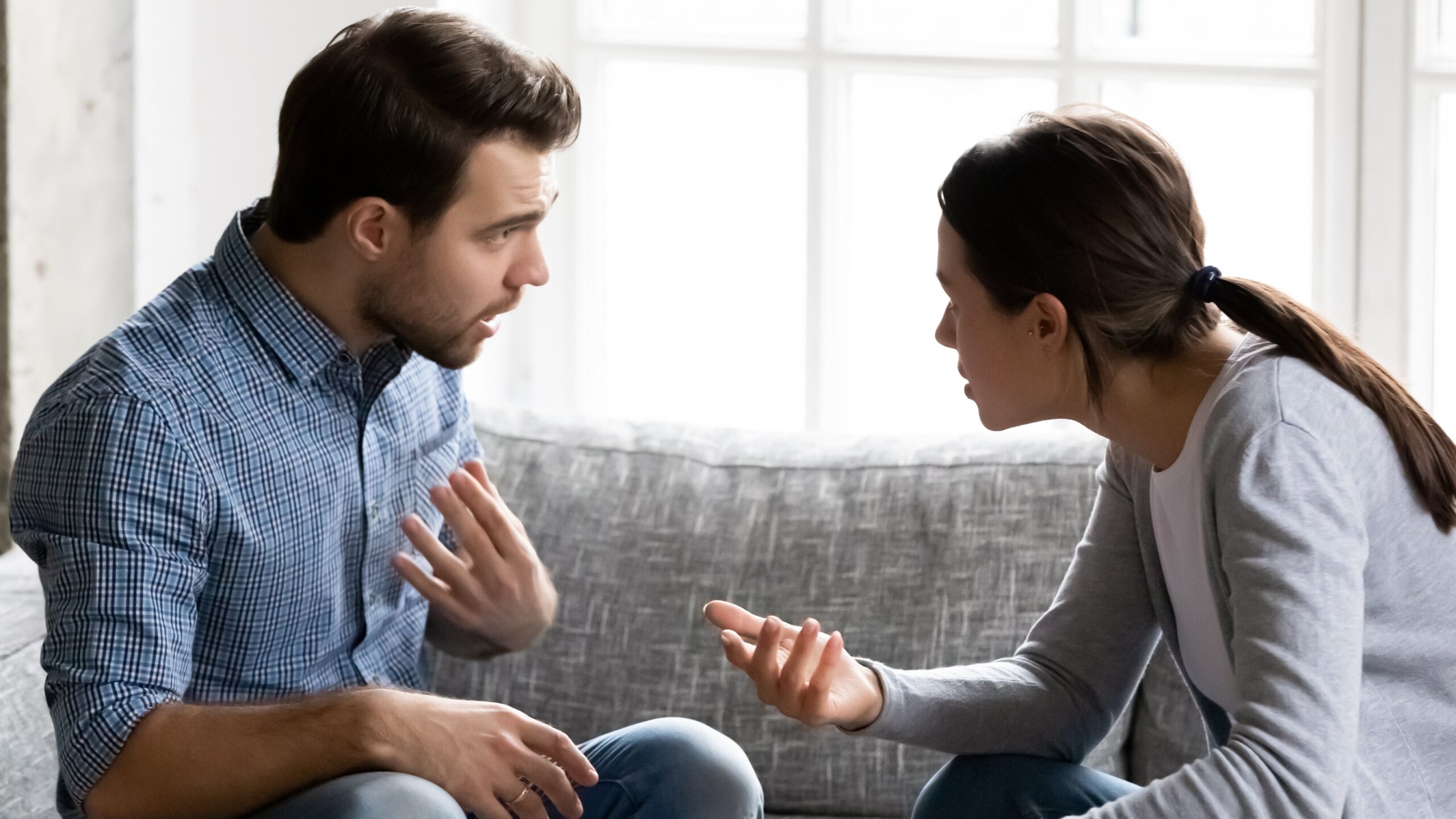 Unhappy couple
