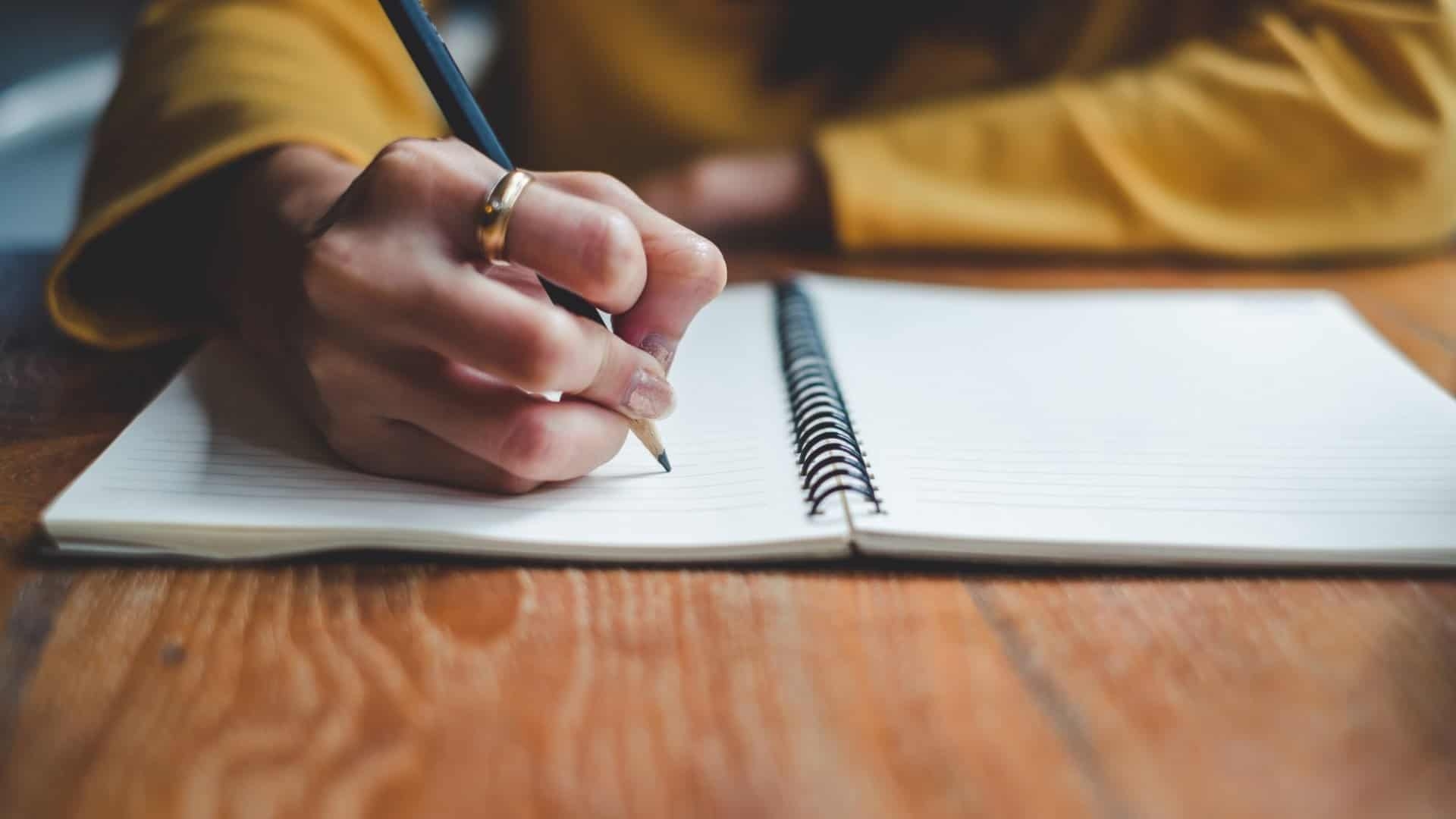 Person journaling