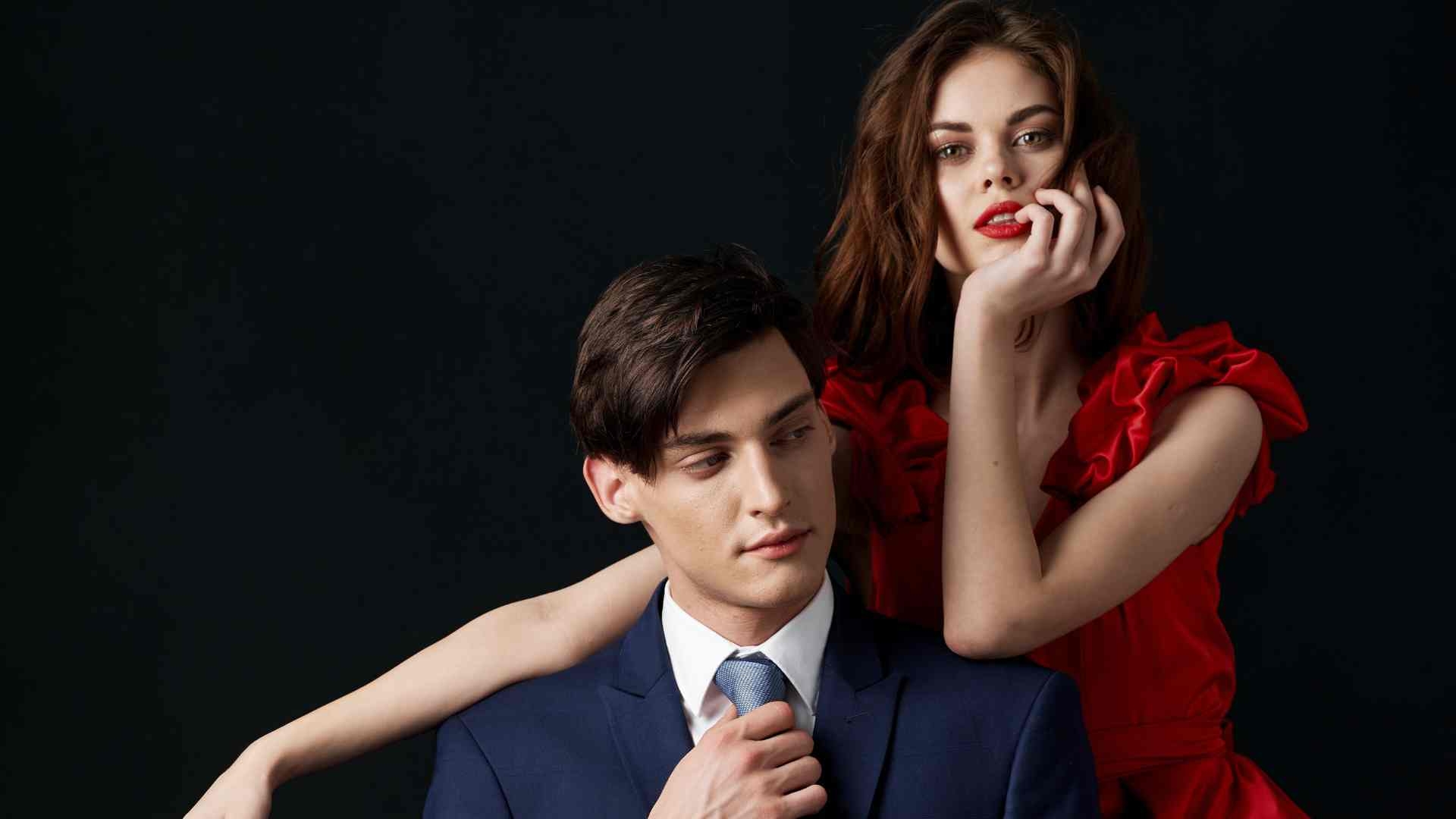 Serious couple