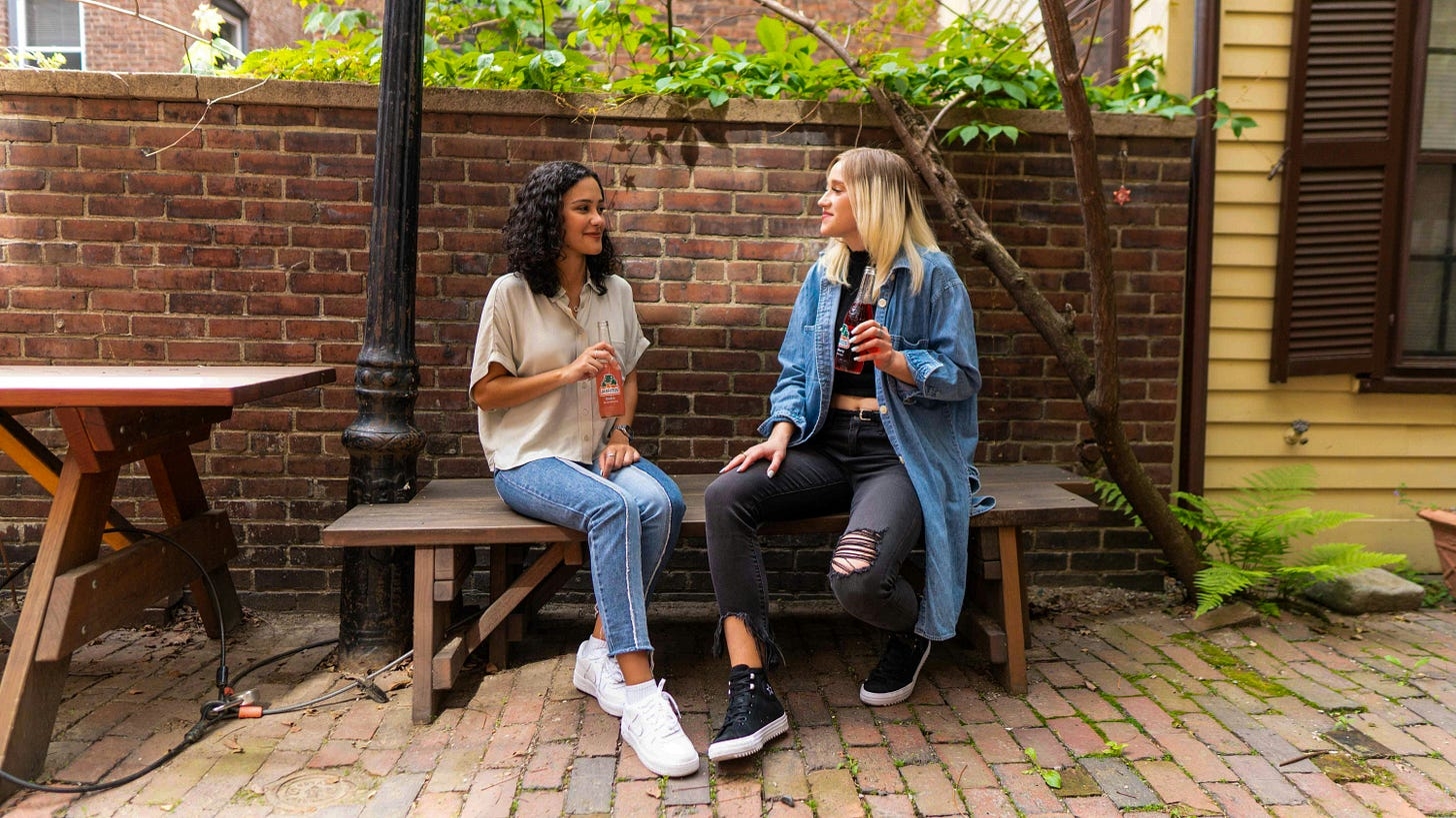 Friends talking