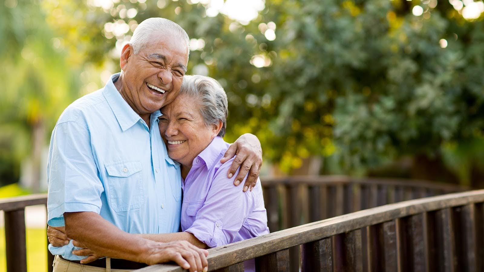 Happy older couple