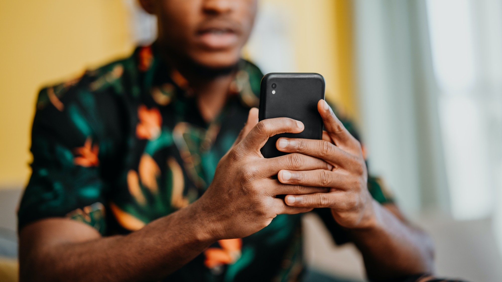 Person with smartphone