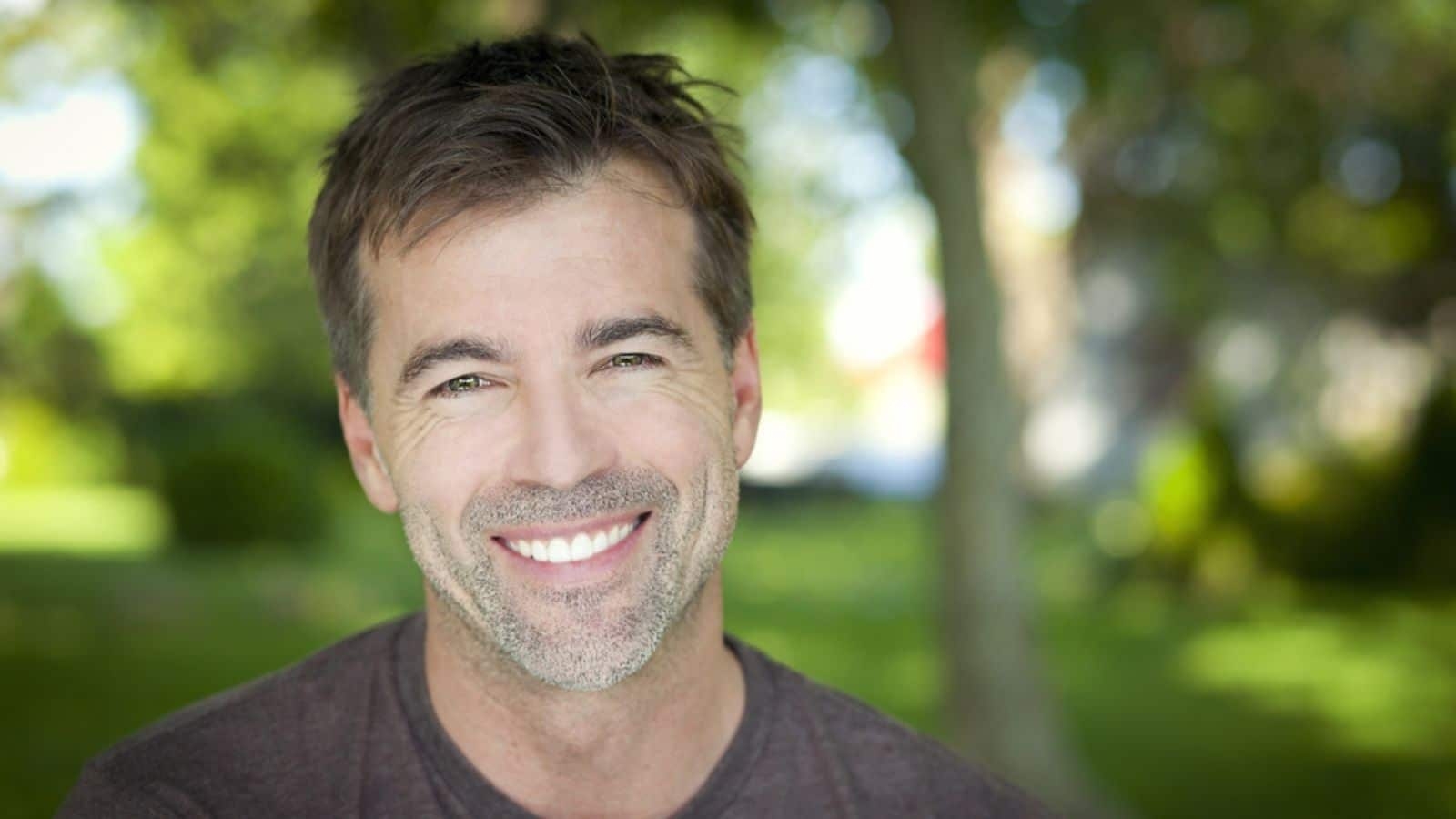 Confident person smiling