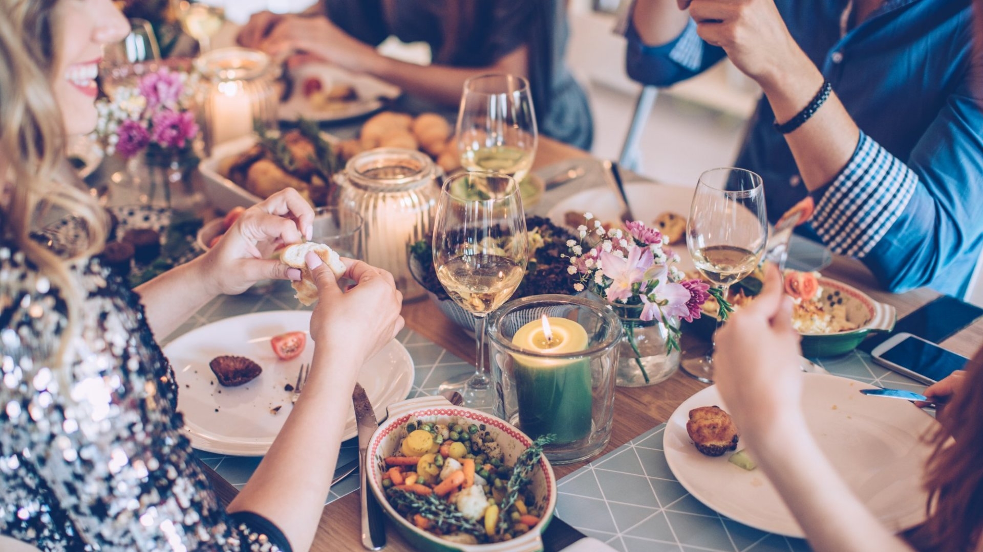 Elegant party guests