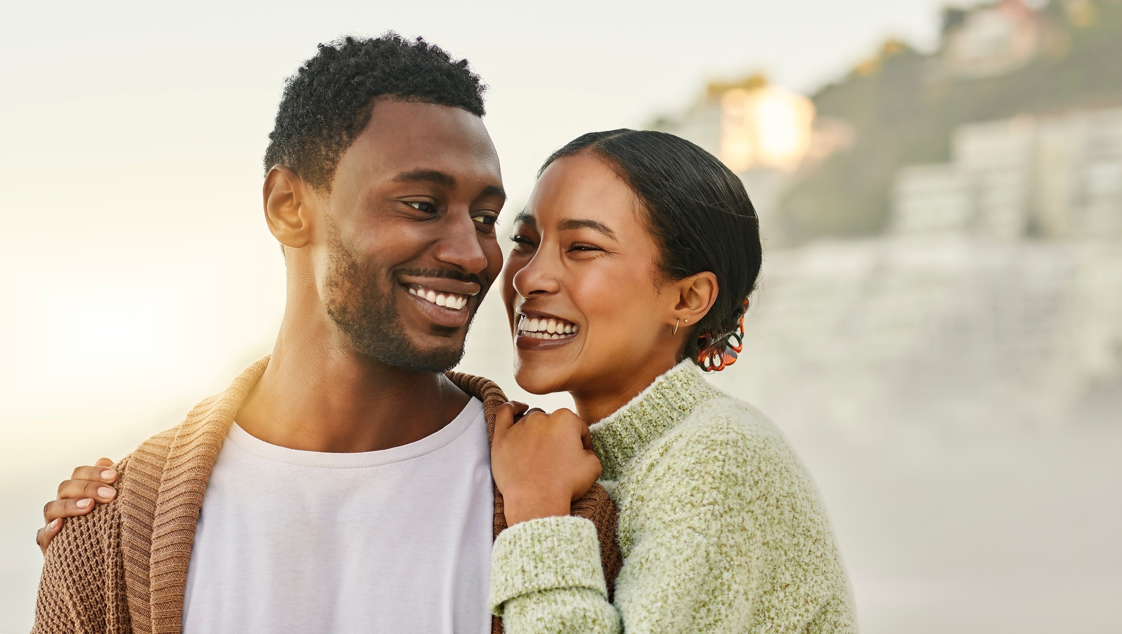 Happy couple smiling