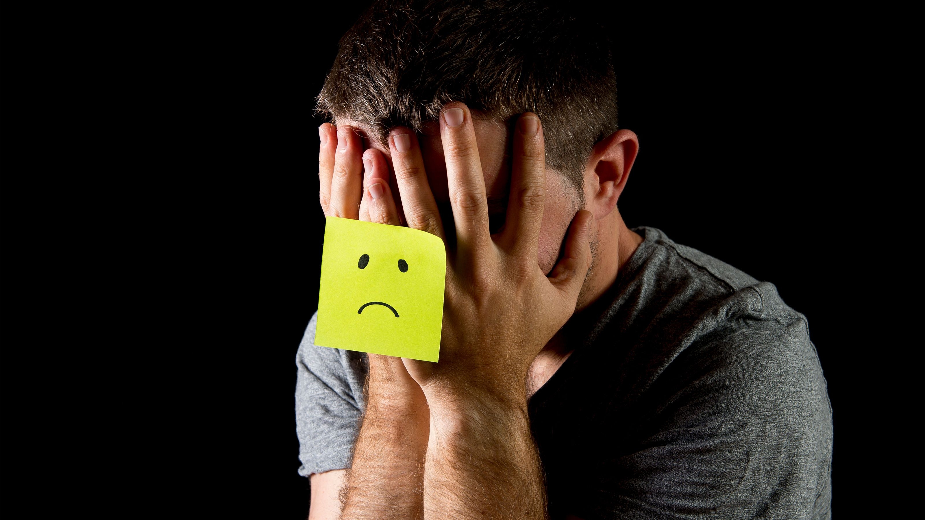 Stressed person alone