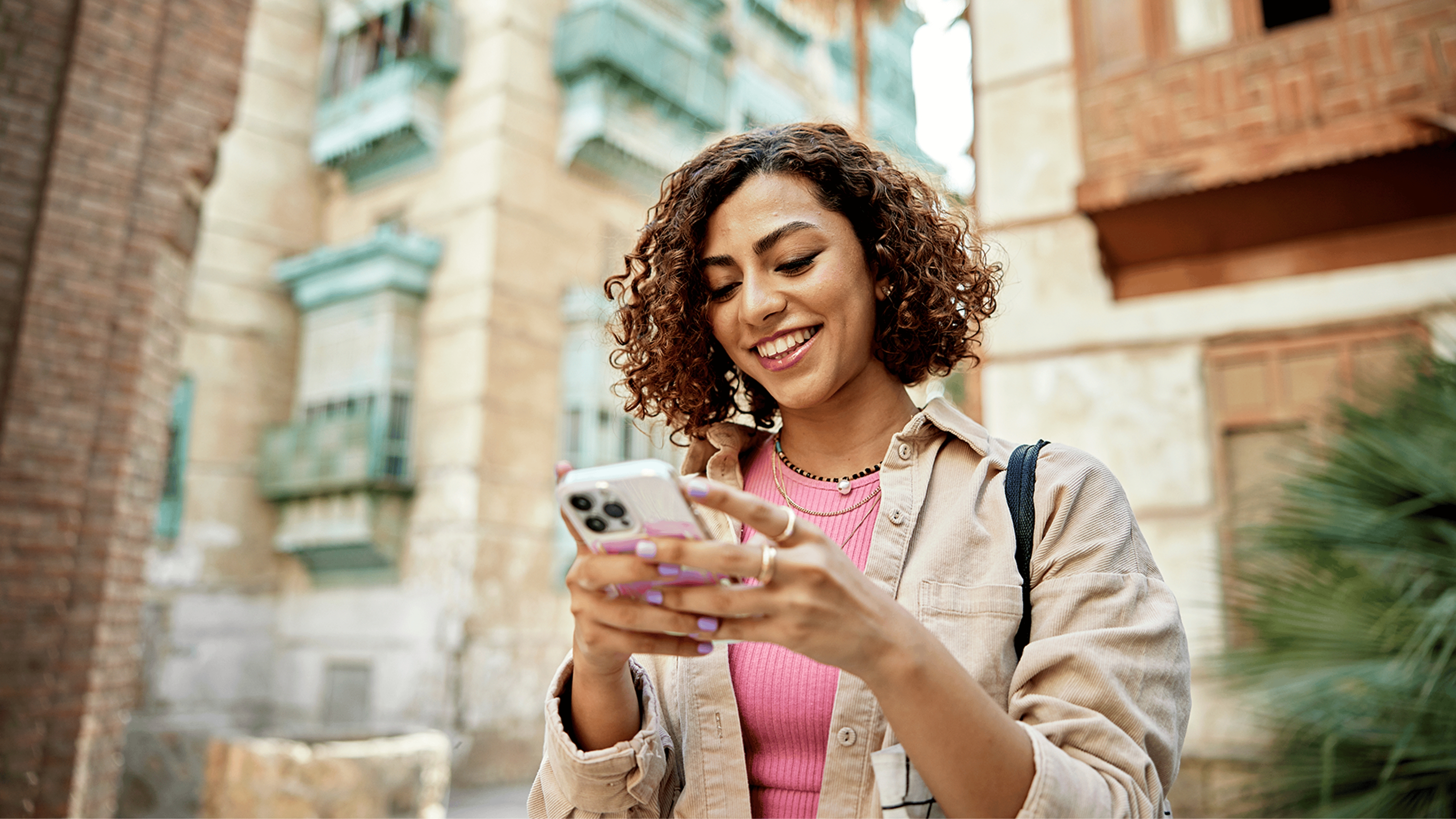 Woman taking selfie