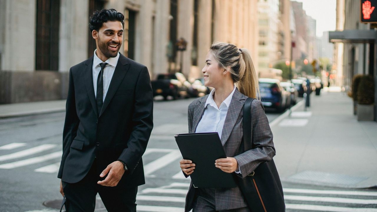 Confident person walking