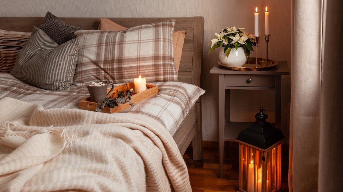 Cozy bedroom at night