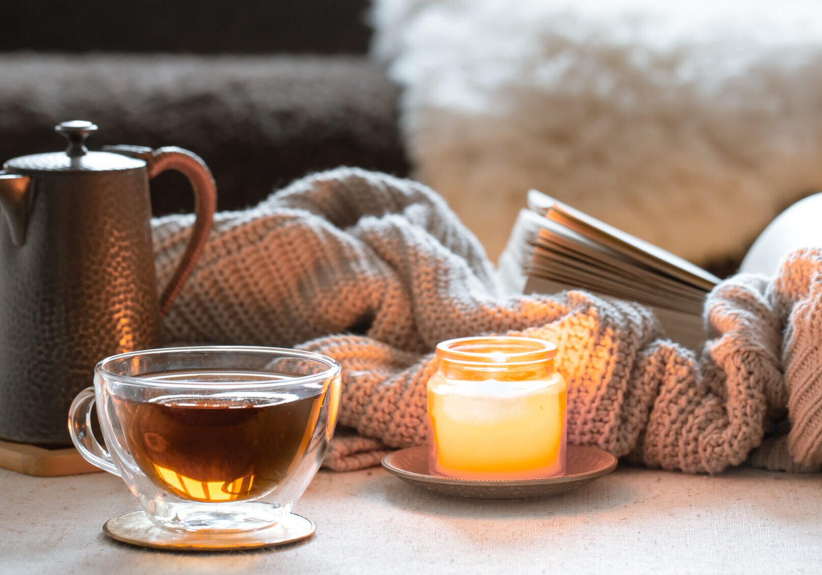 Cozy tea cup