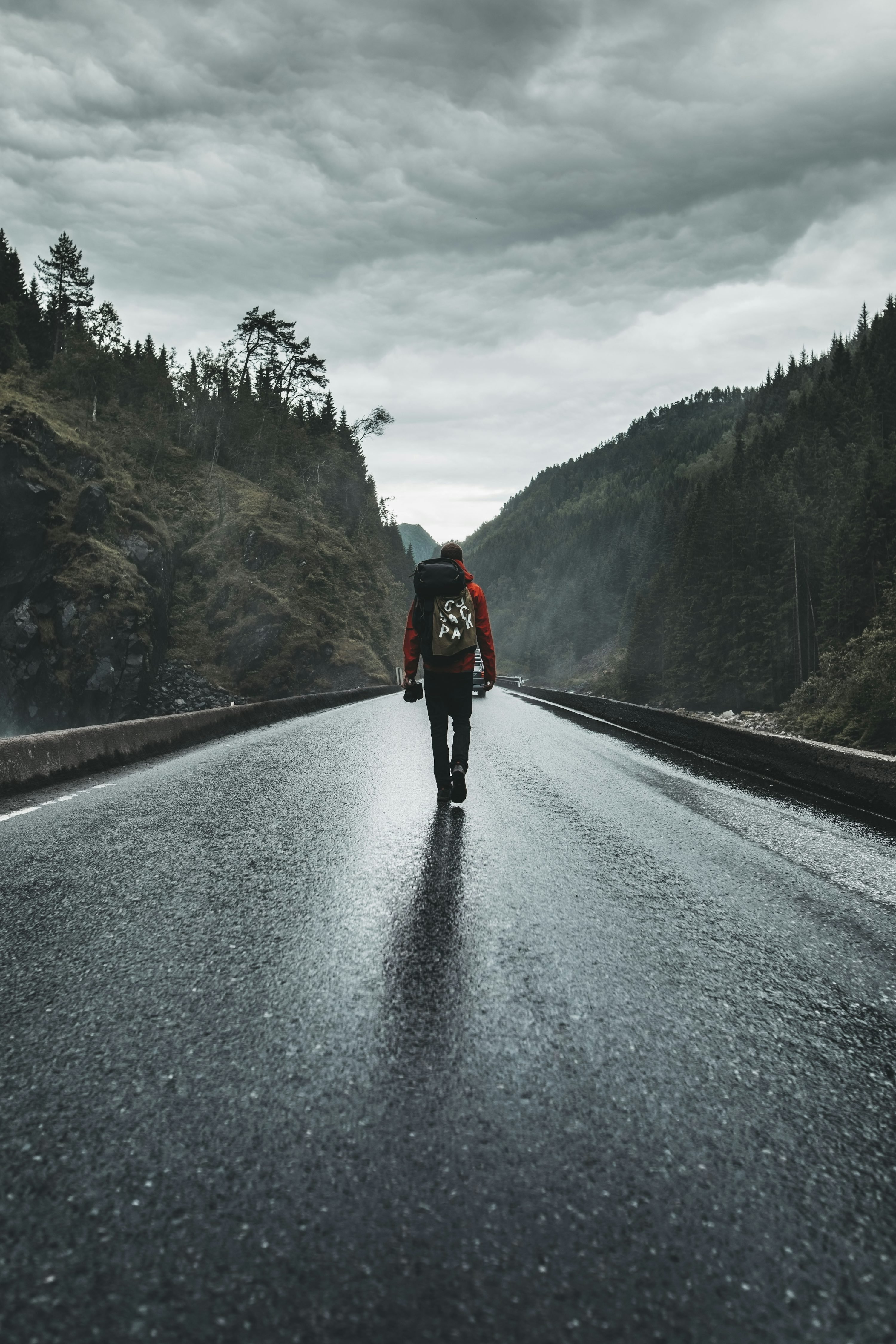 Man walking alone