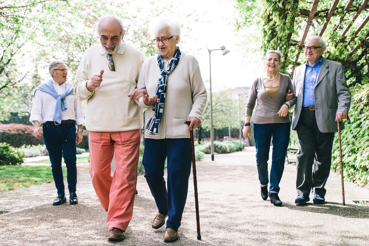 Older adult walking