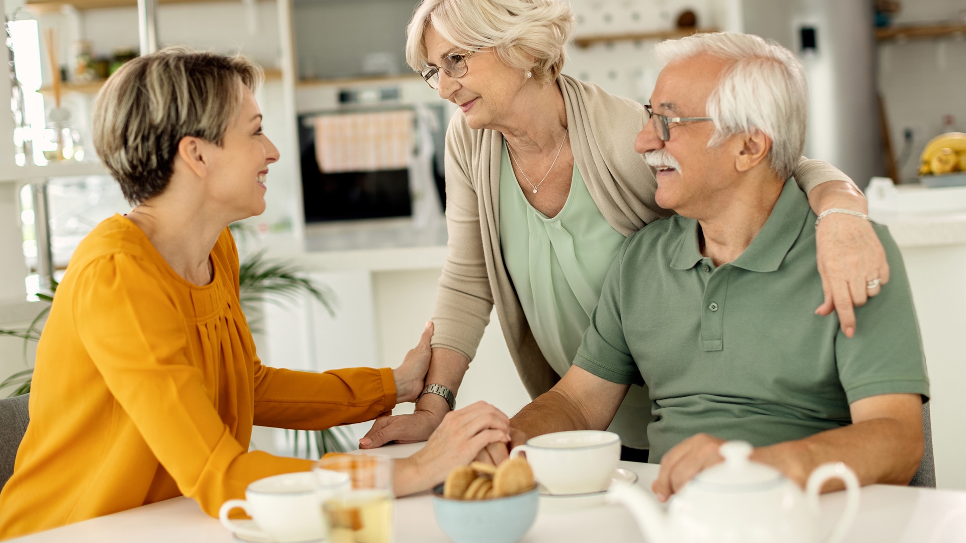 Older adults talking