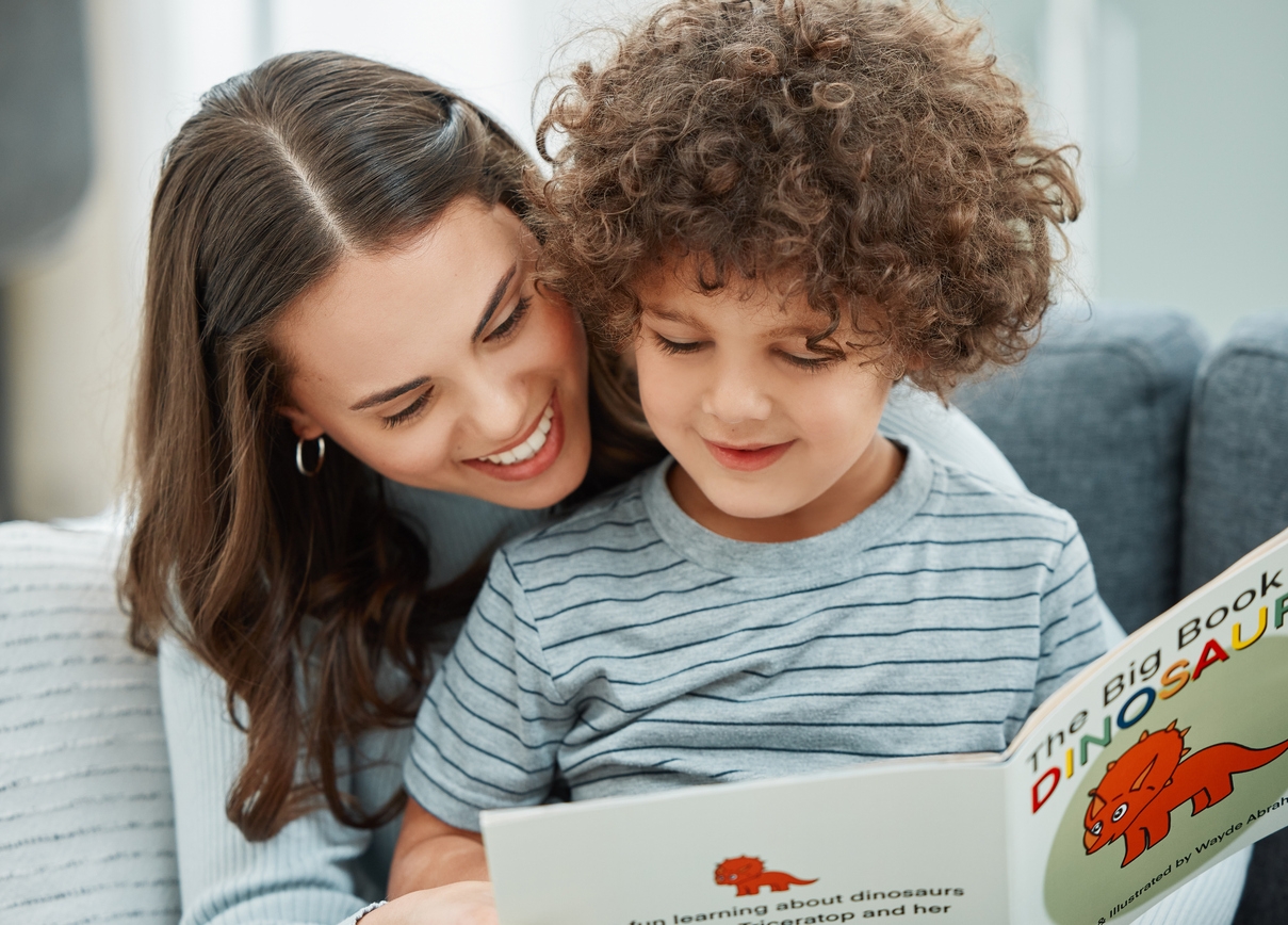 Parent reading to a child
