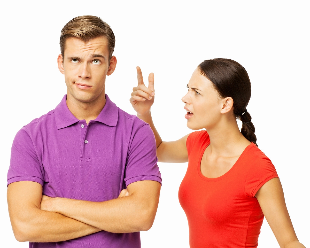 Person ignoring argument