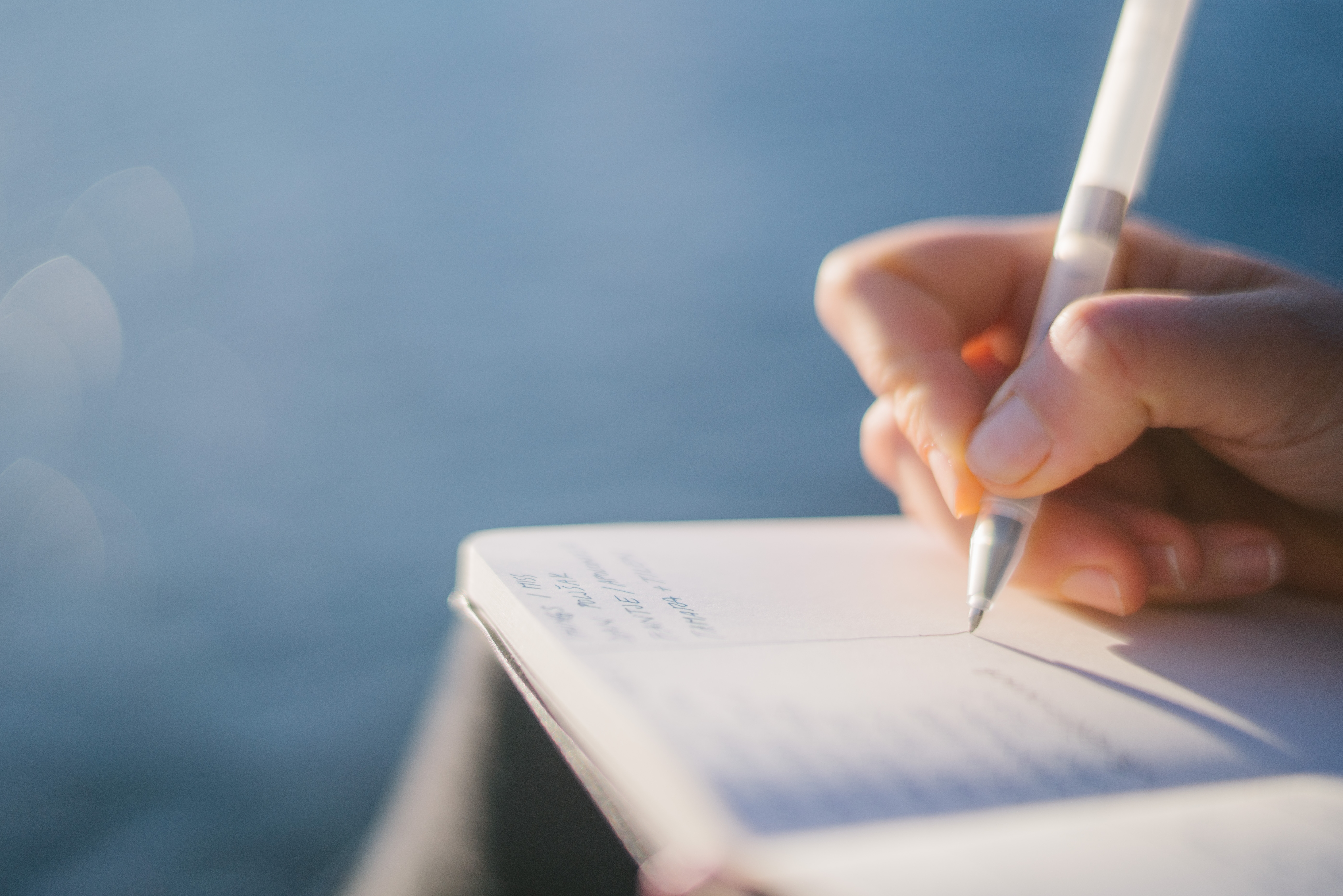Person journaling feelings