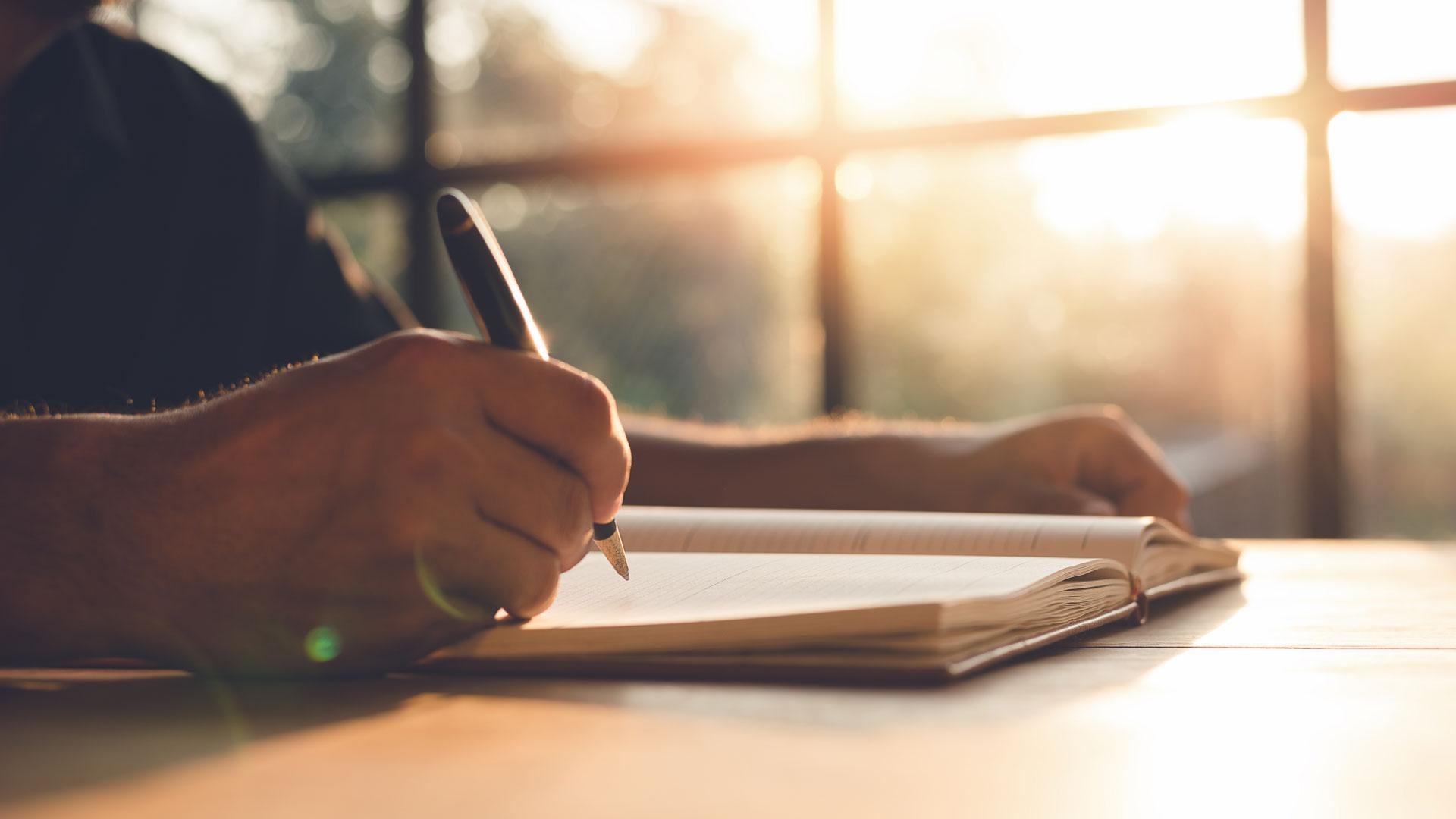 Person journaling quietly