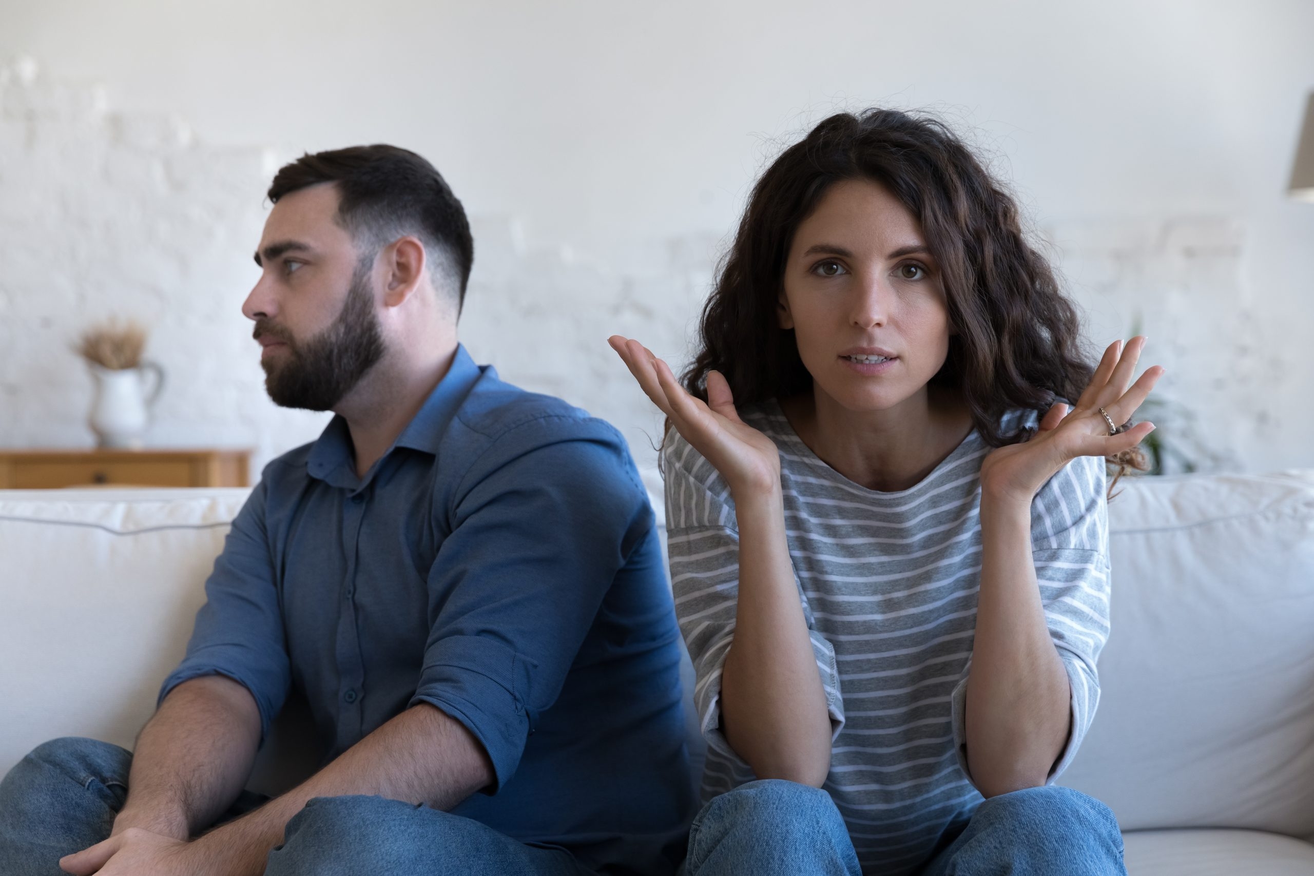 Person speaking bluntly to friend