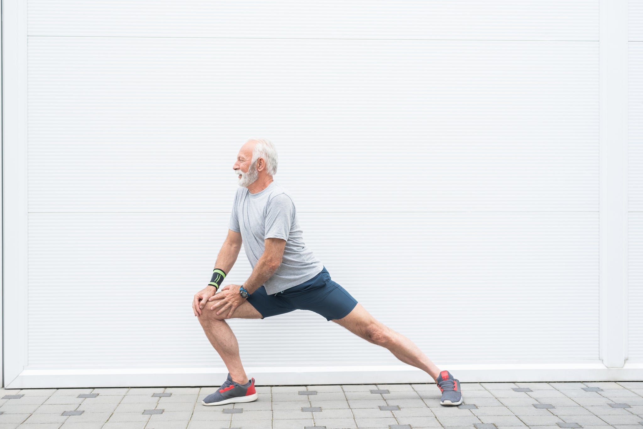Person stretching gently