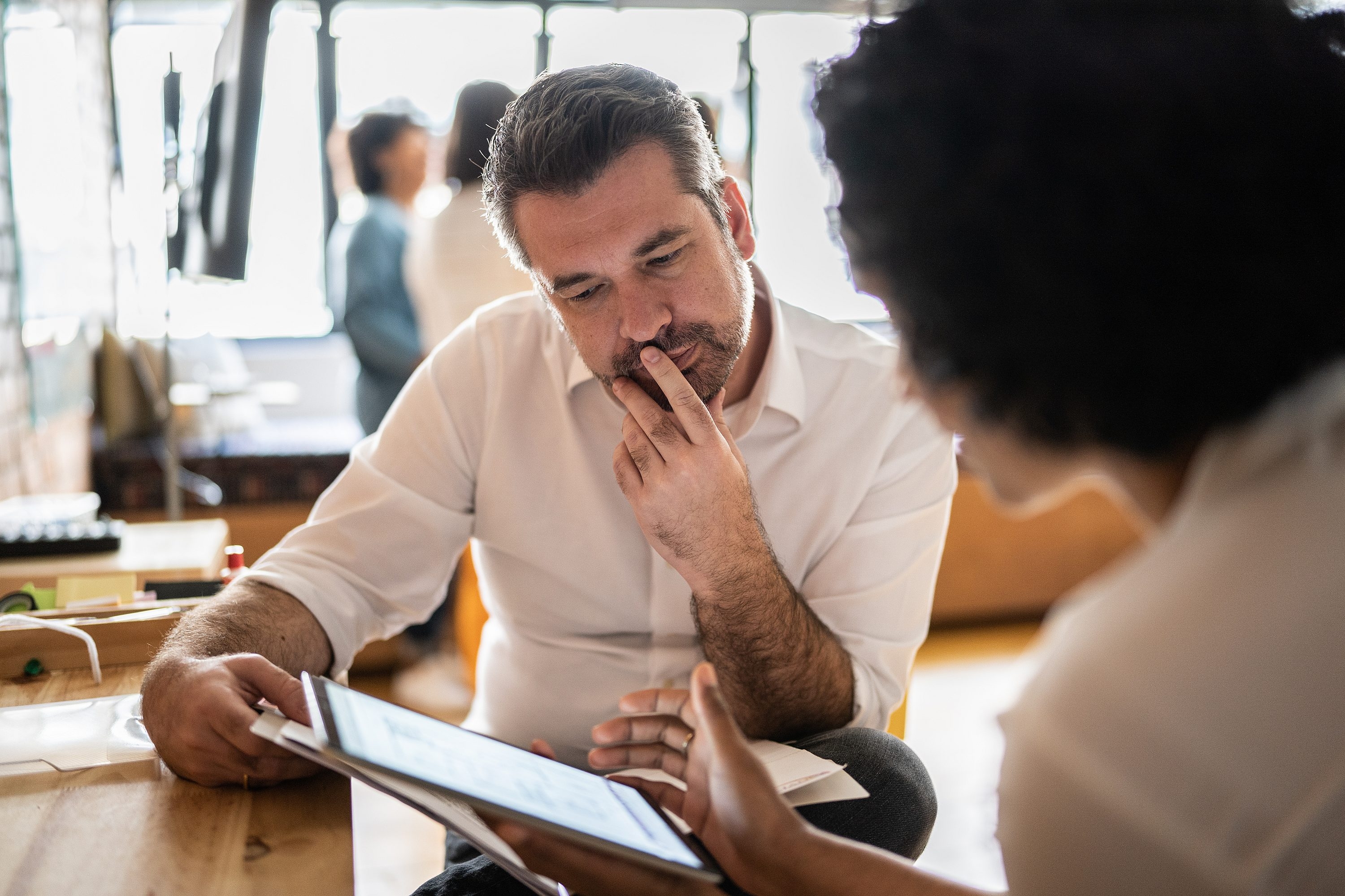 Person thinking before speaking