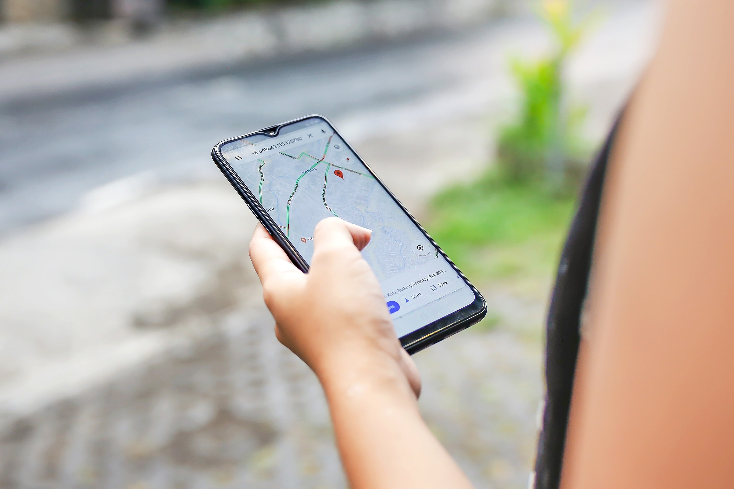 Phone map screen