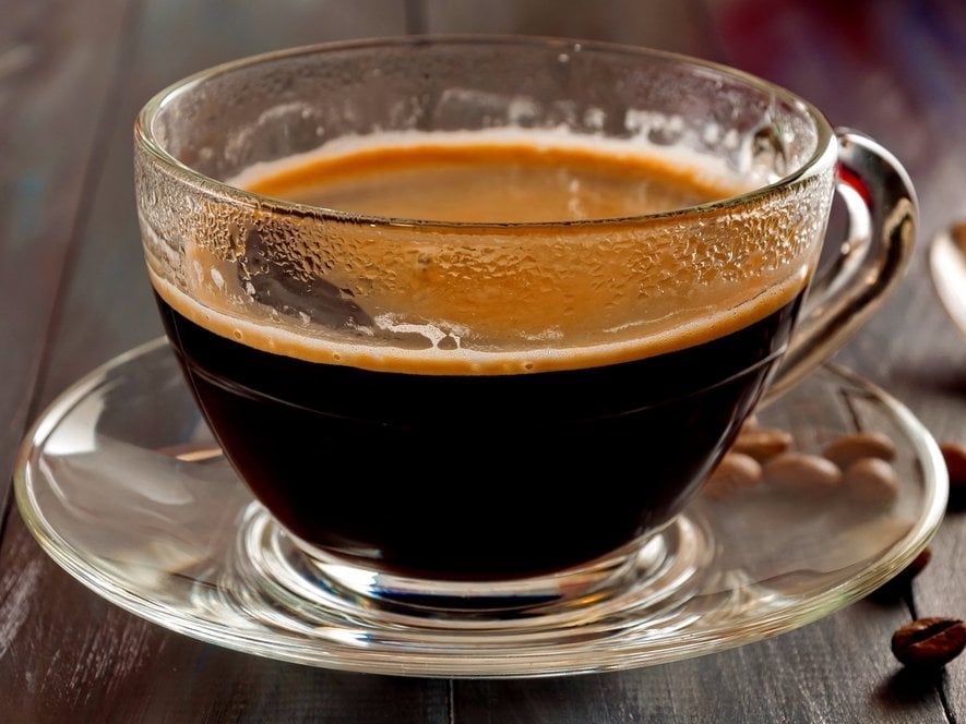 Simple black coffee mug