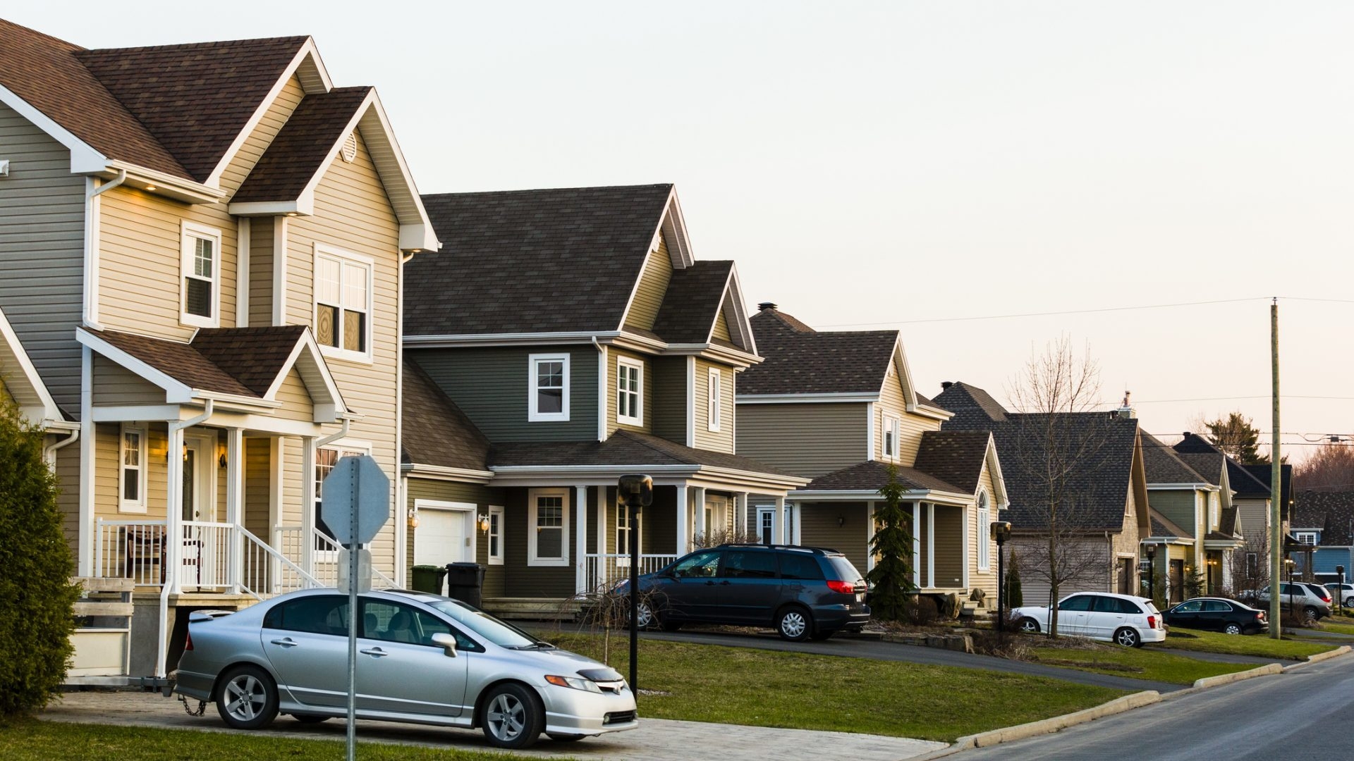 Suburban neighborhood street