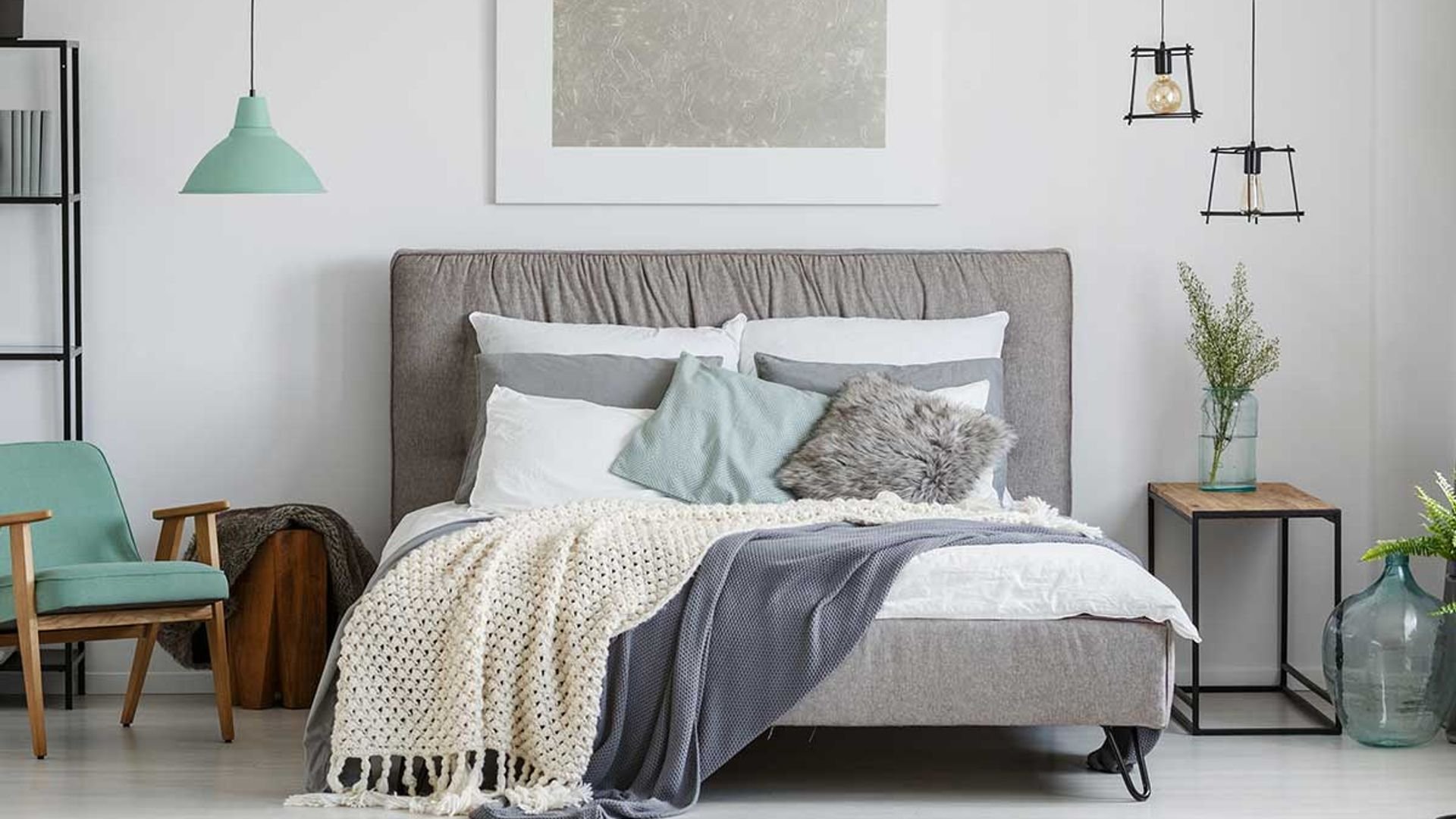 Sunlit tidy bedroom