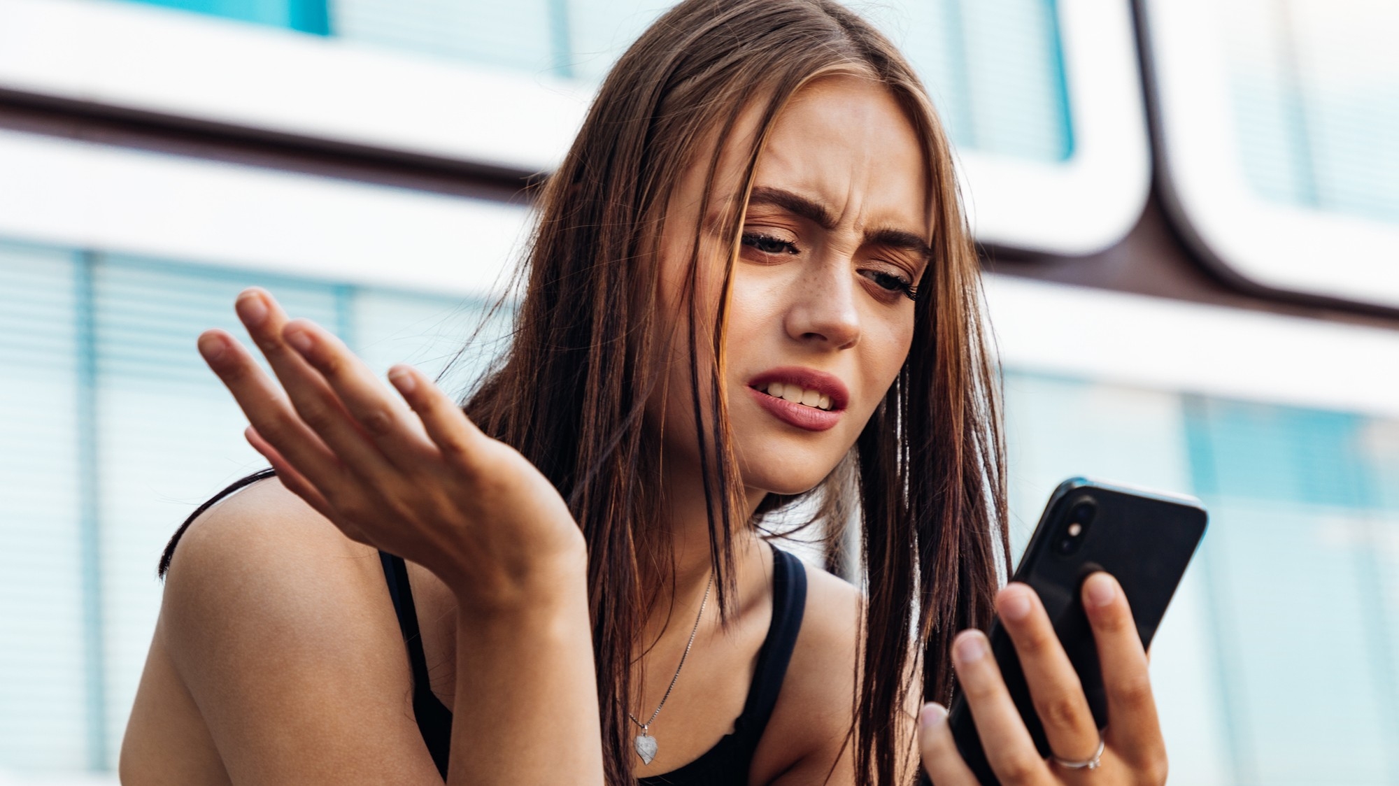 Teen reading news