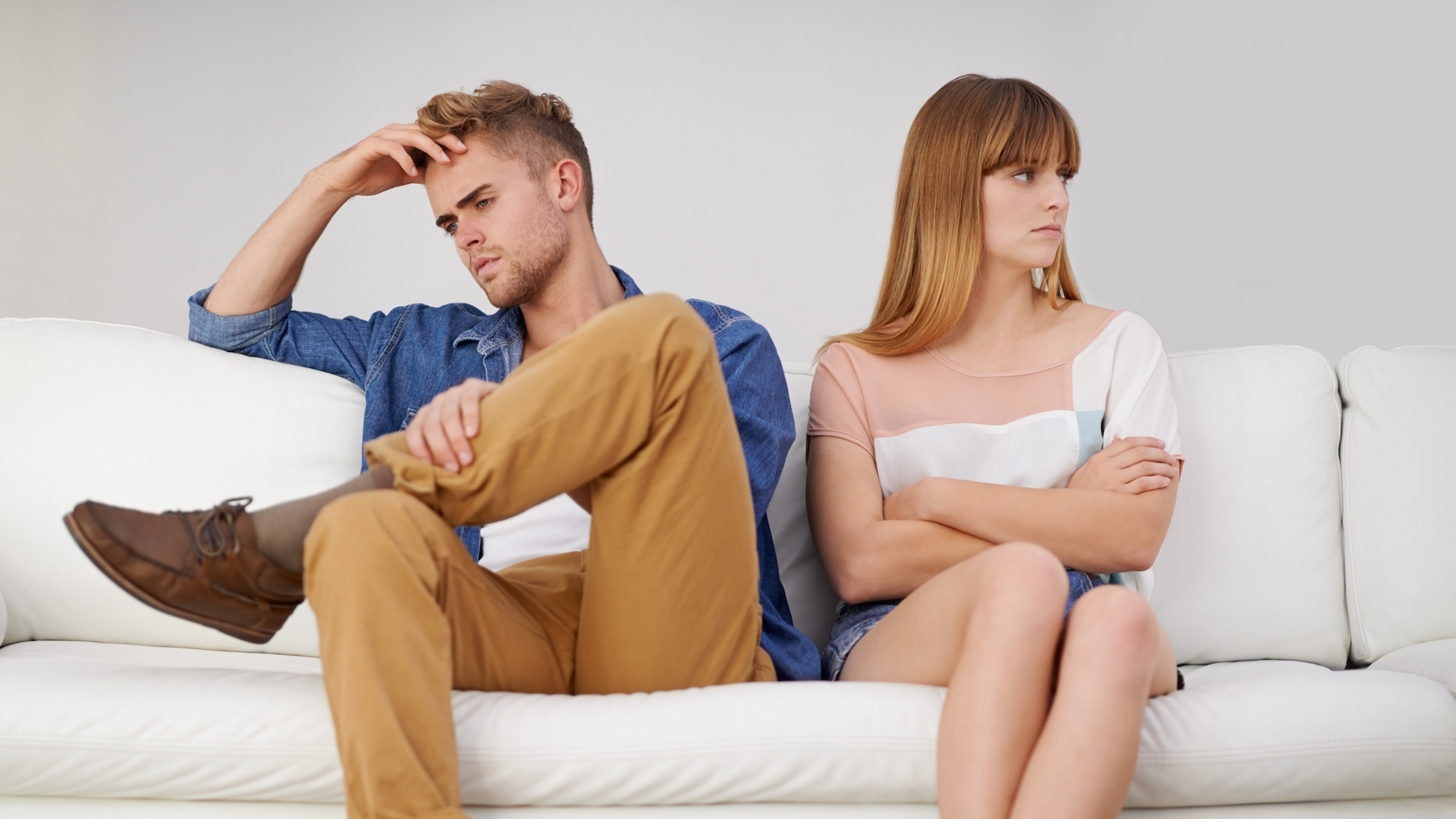 Tense couple