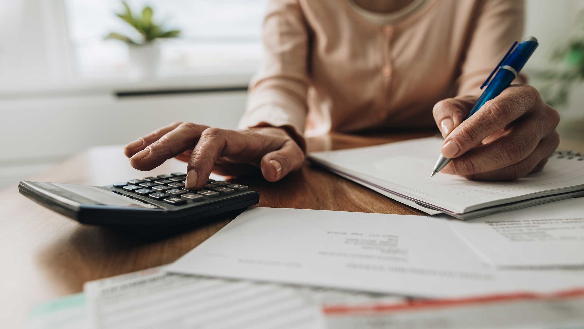 Person planning budget