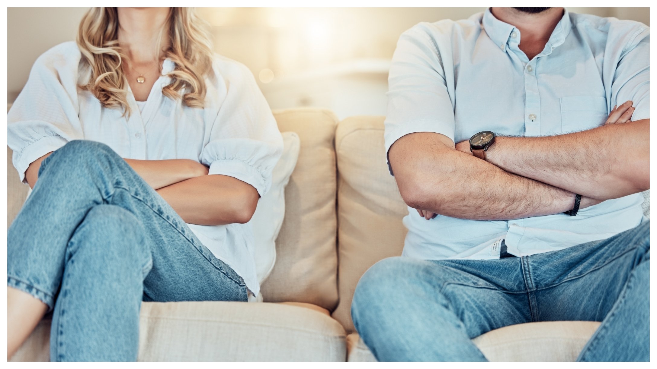 Quiet couple on couch