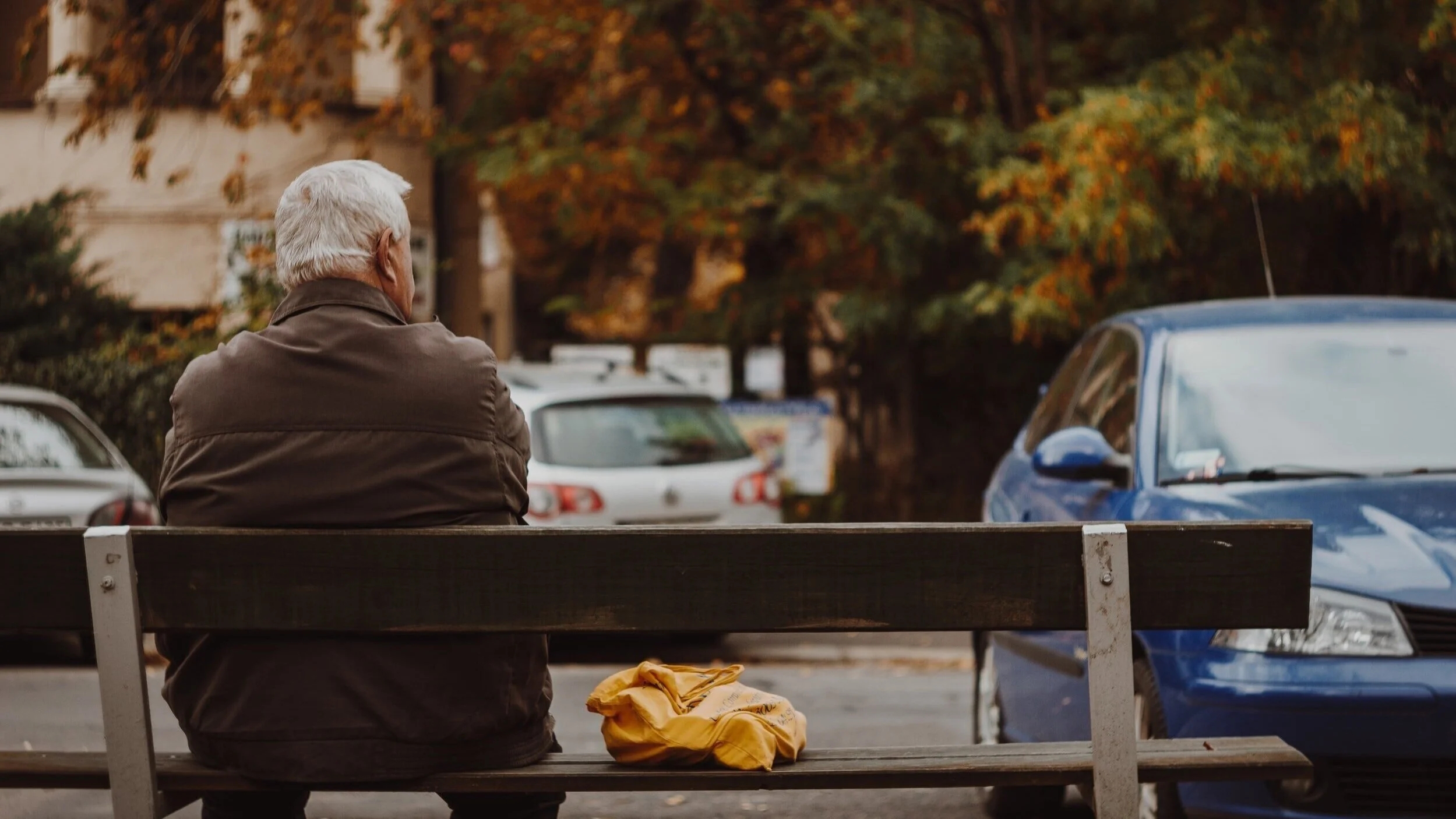 Thoughtful person outdoors