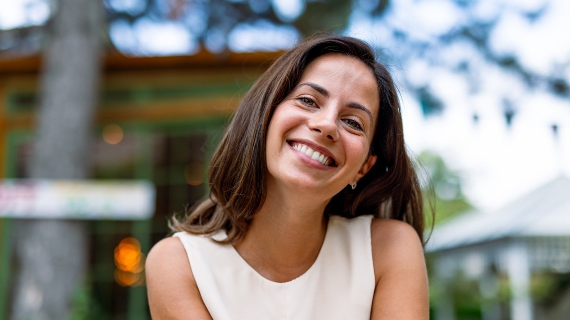Woman smiling