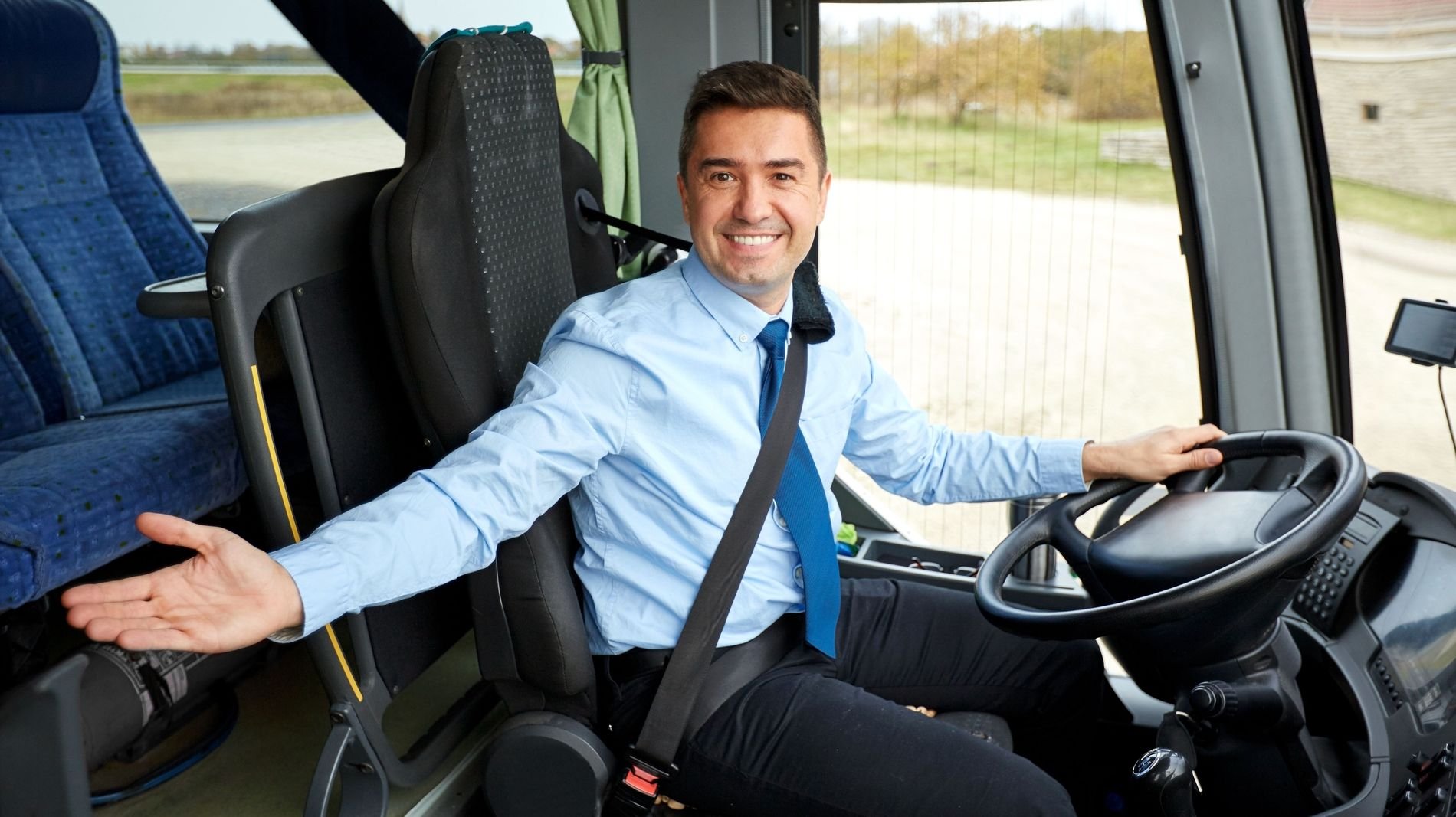 Person thanking driver