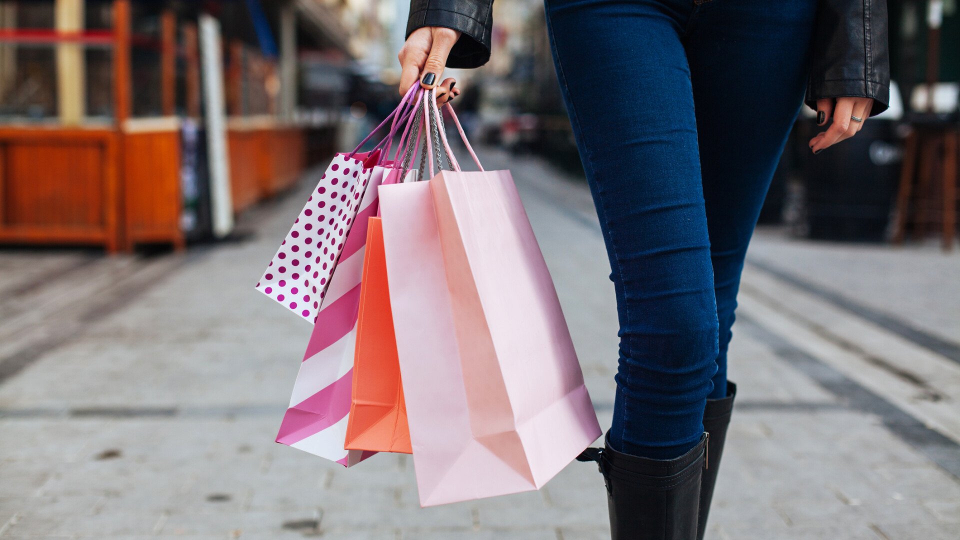 Shopping bags street
