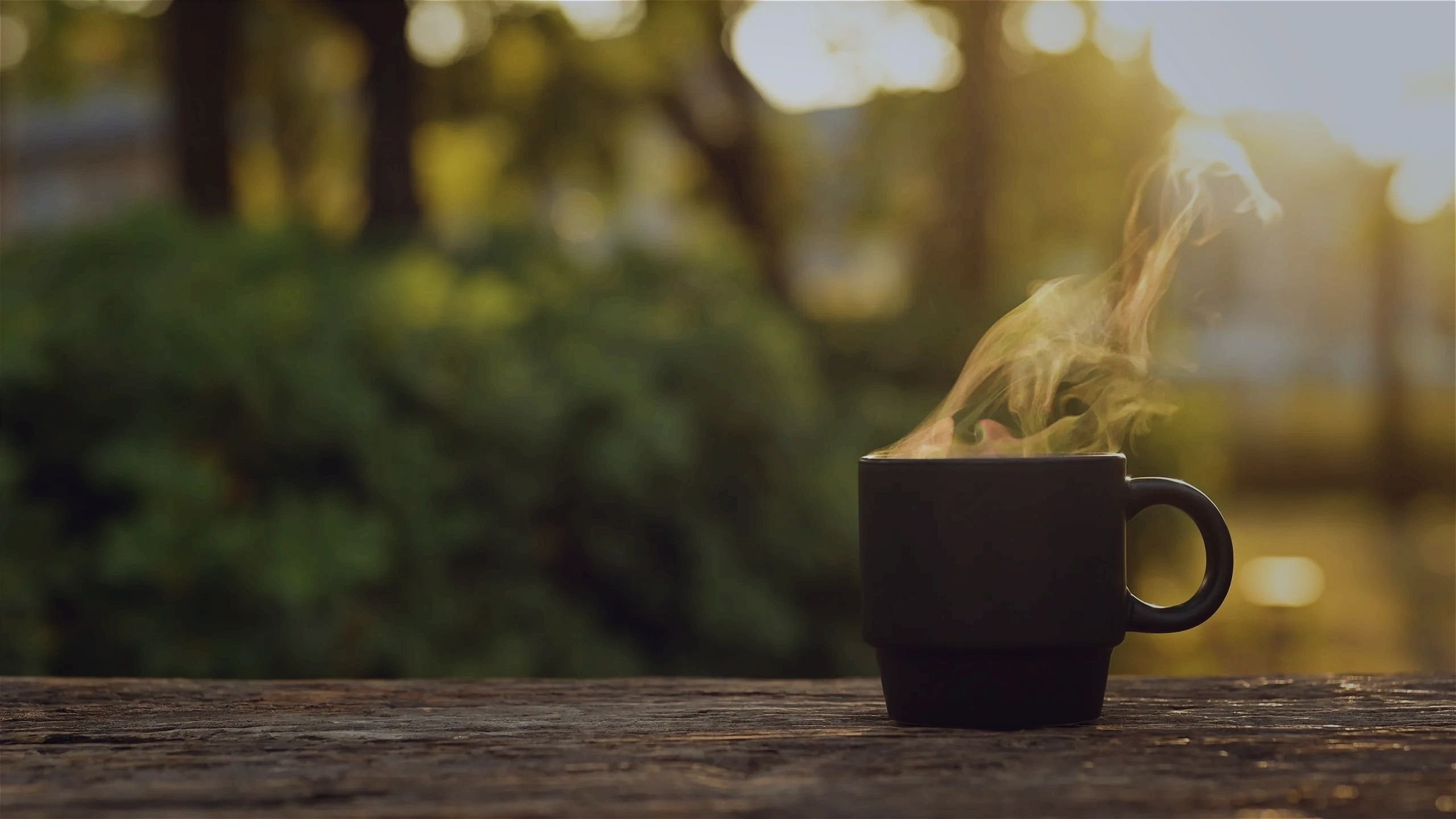 Black coffee mug