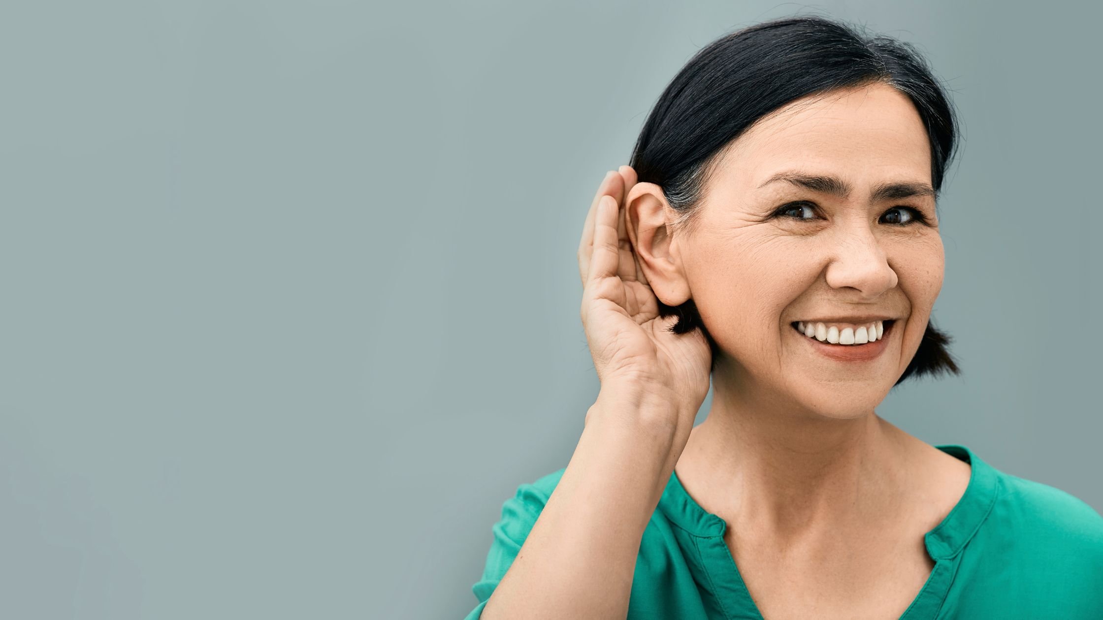 Confident person listening