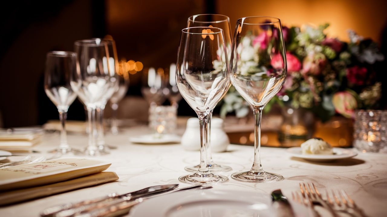 Elegant dinner table