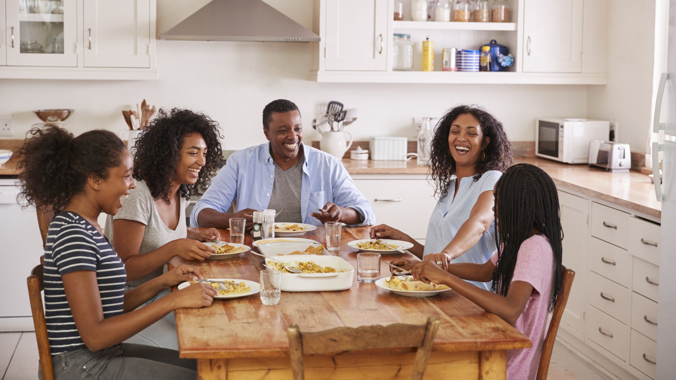 Family dinner table