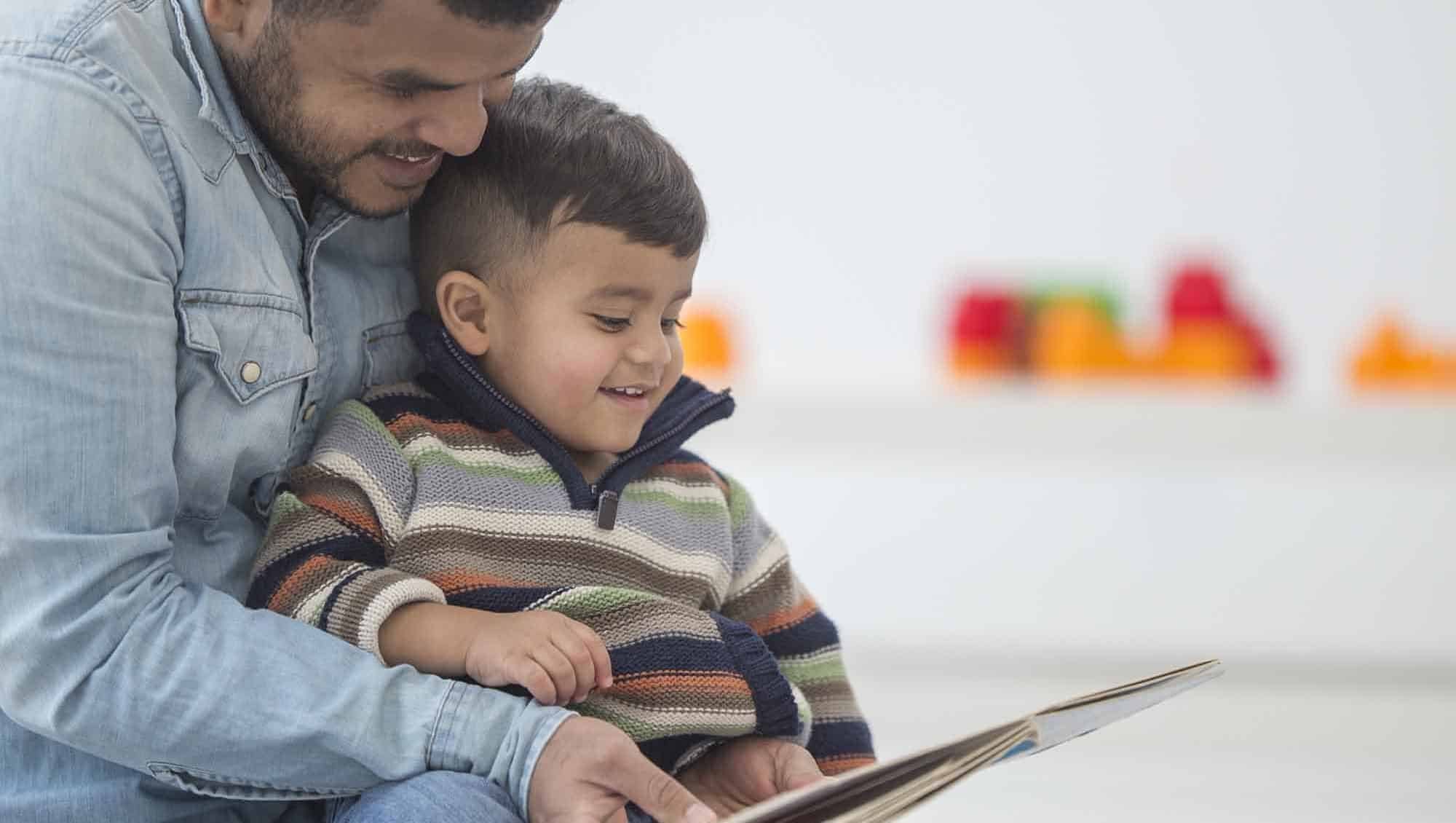 Father reading child