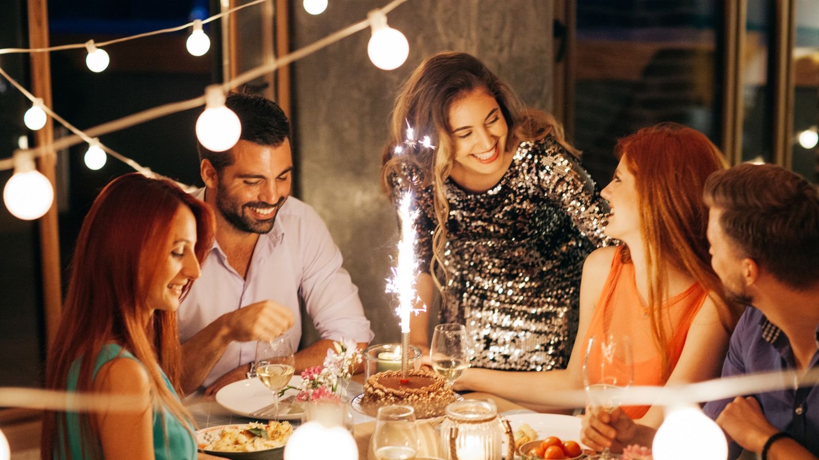 Friends at dinner