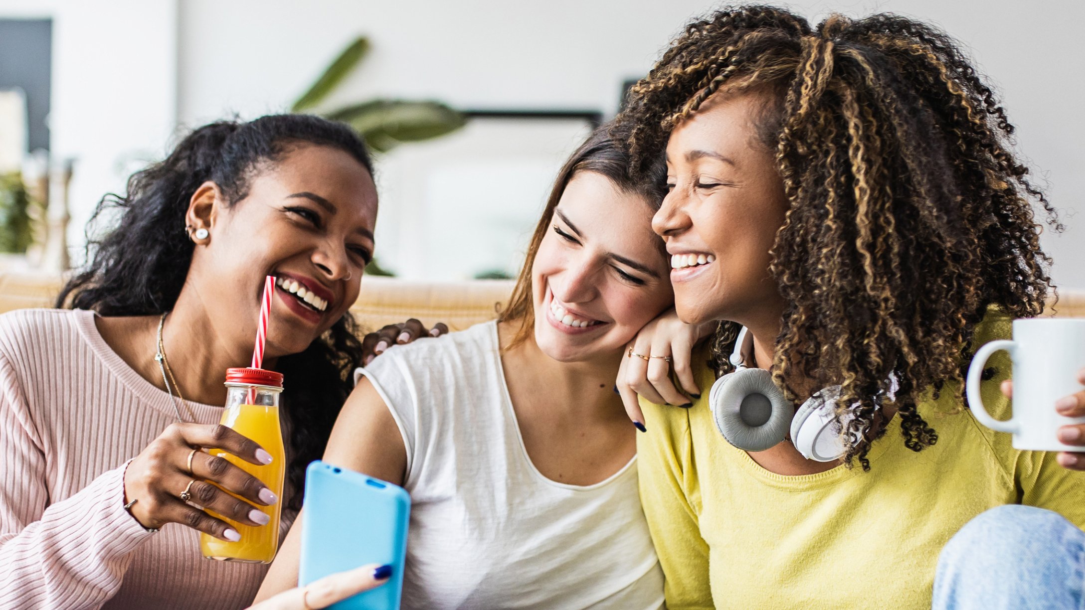 Friends listening music