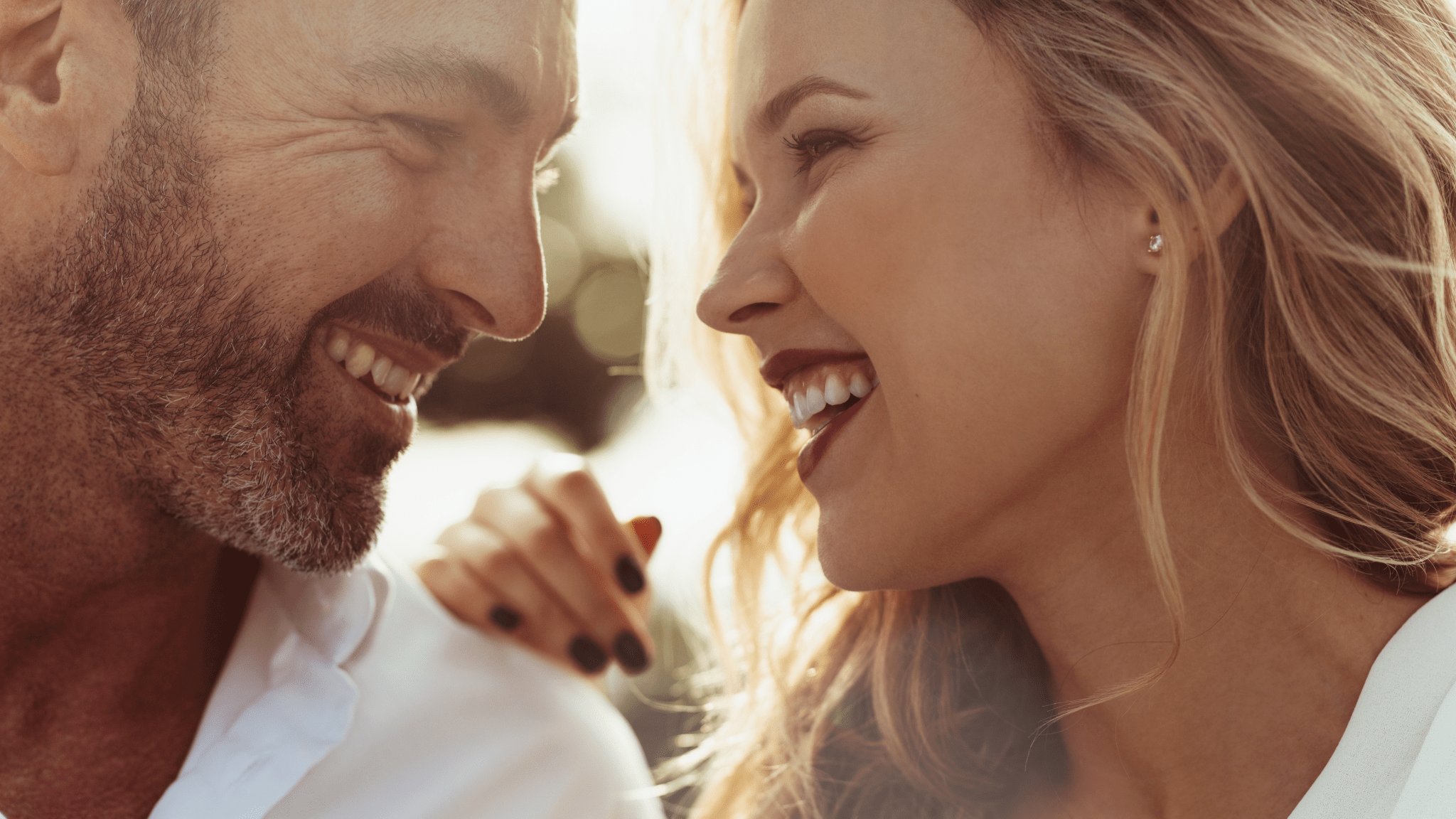 Happy couple laughing