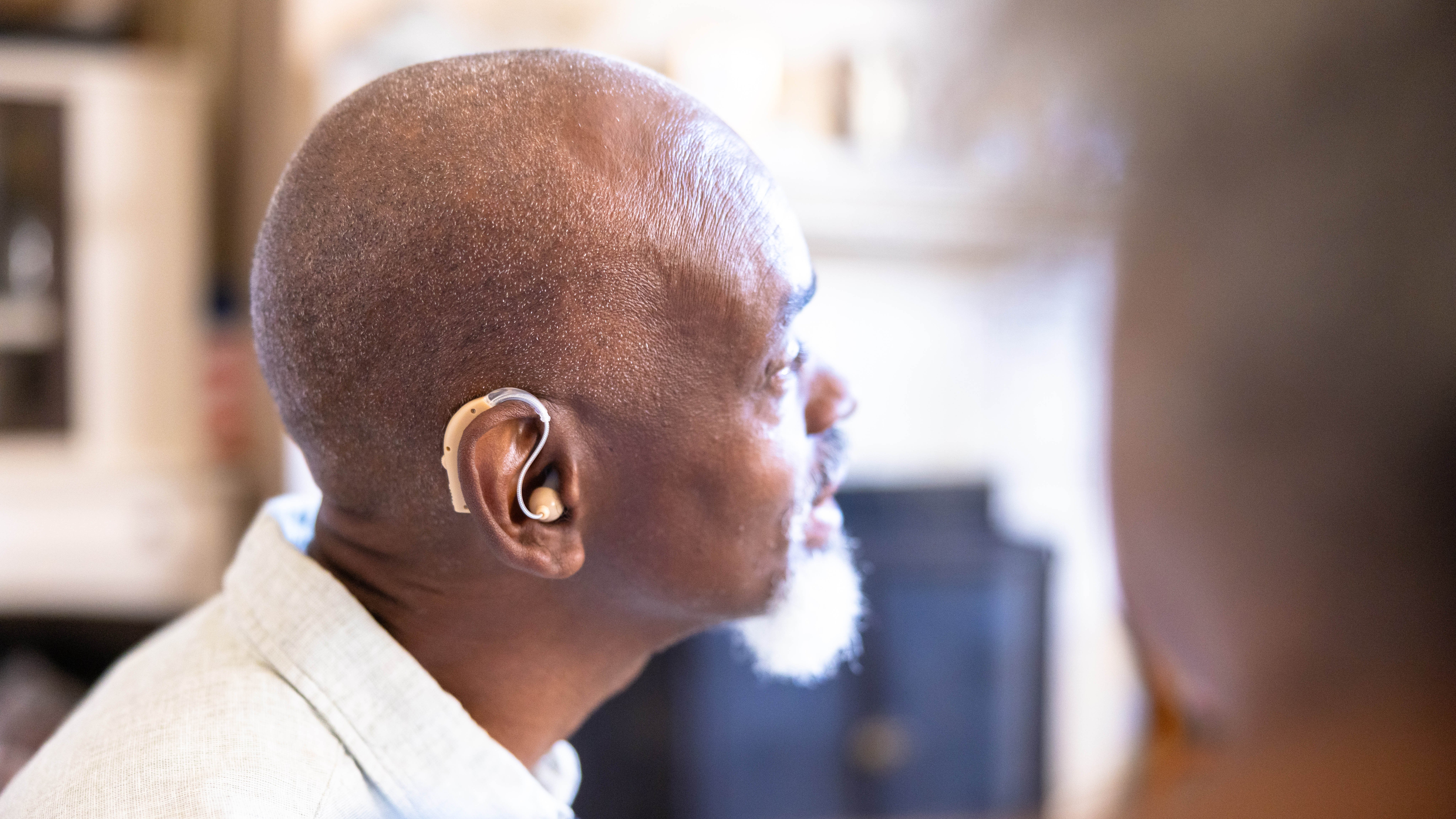 Older person listening
