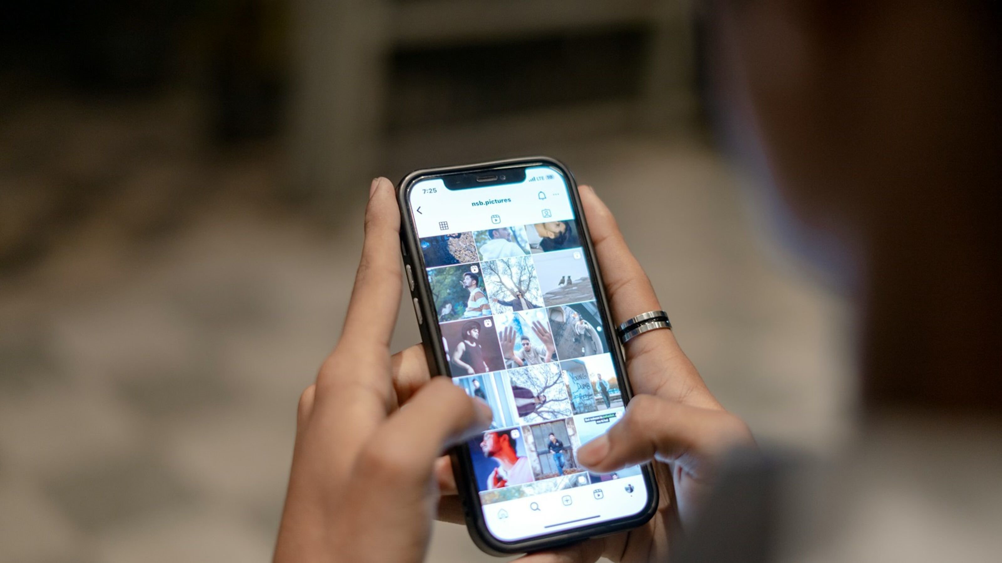 Person holding phone