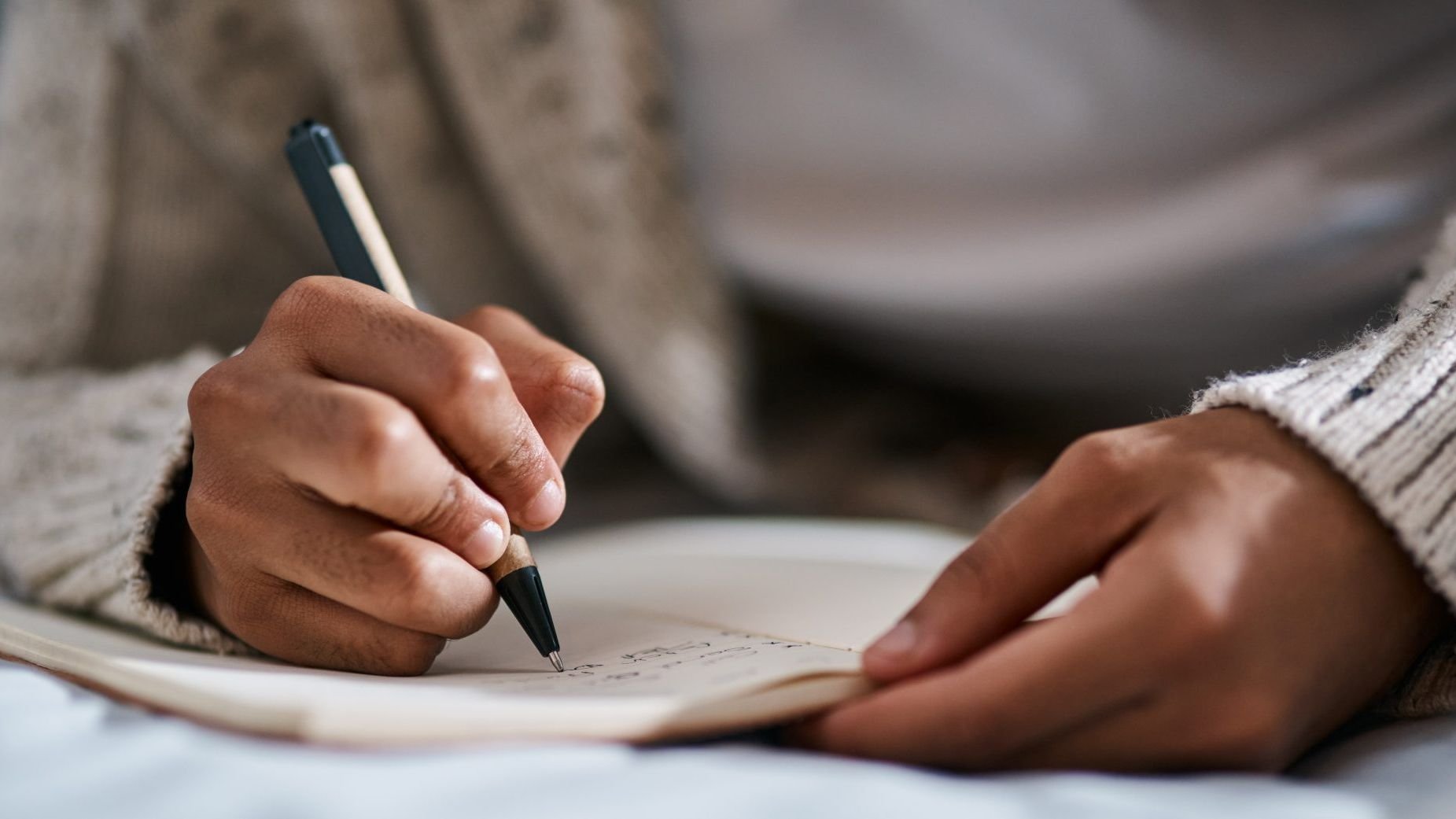 Person journaling