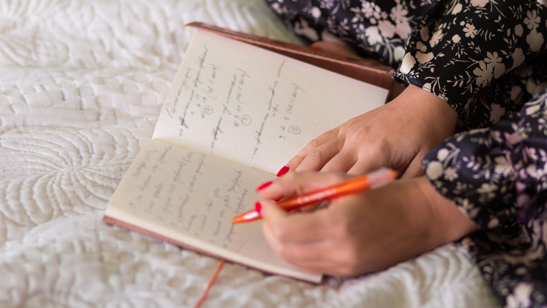 Person journaling feelings